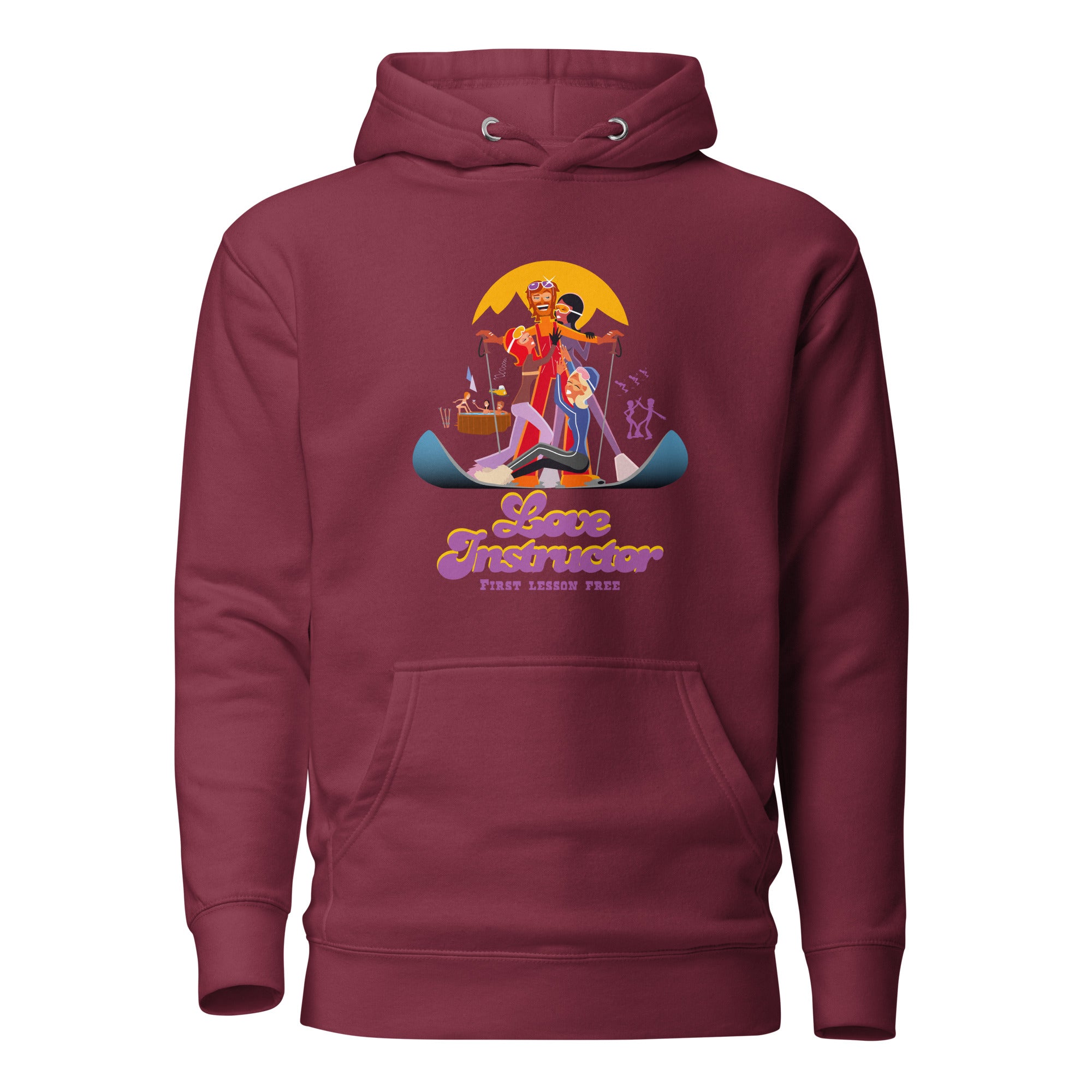 Sweat à capuche unisexe en coton Love Instructor First Lesson free