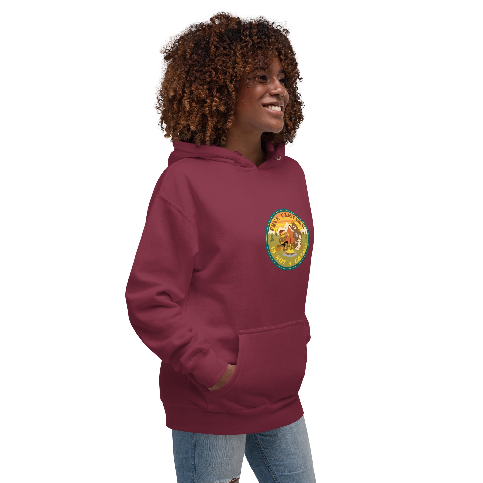 Unisex Cotton Hoodie Free camping is not a crime