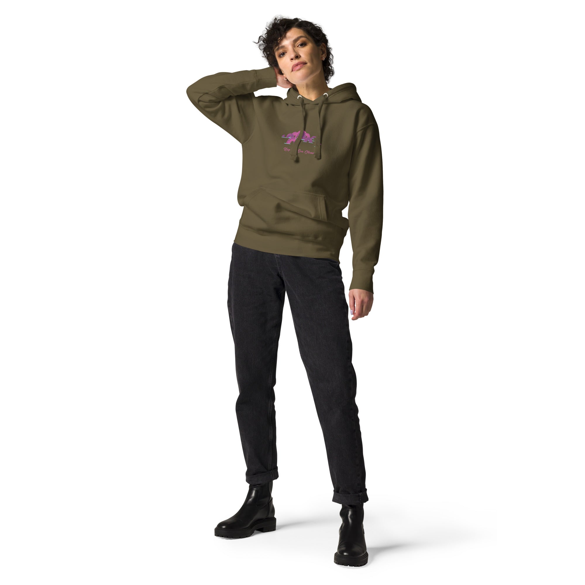 Unisex Cotton Hoodie Octopus Purple