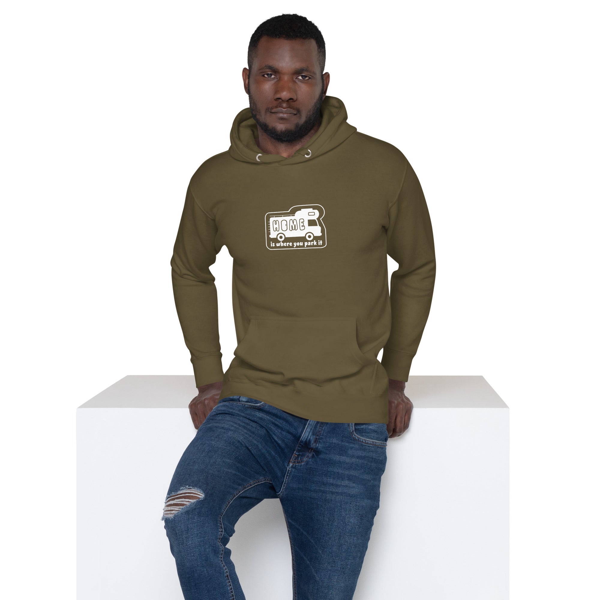 Unisex Cotton Hoodie White Camper Van Home is where you park it