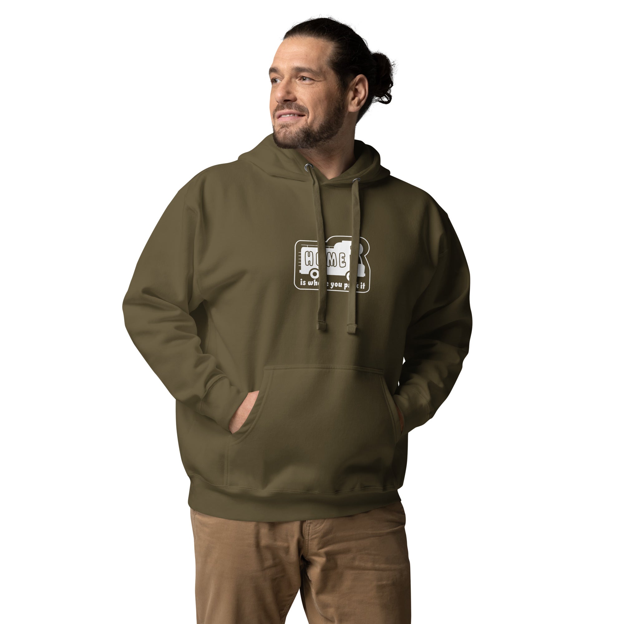 Unisex Cotton Hoodie White Camper Van Home is where you park it