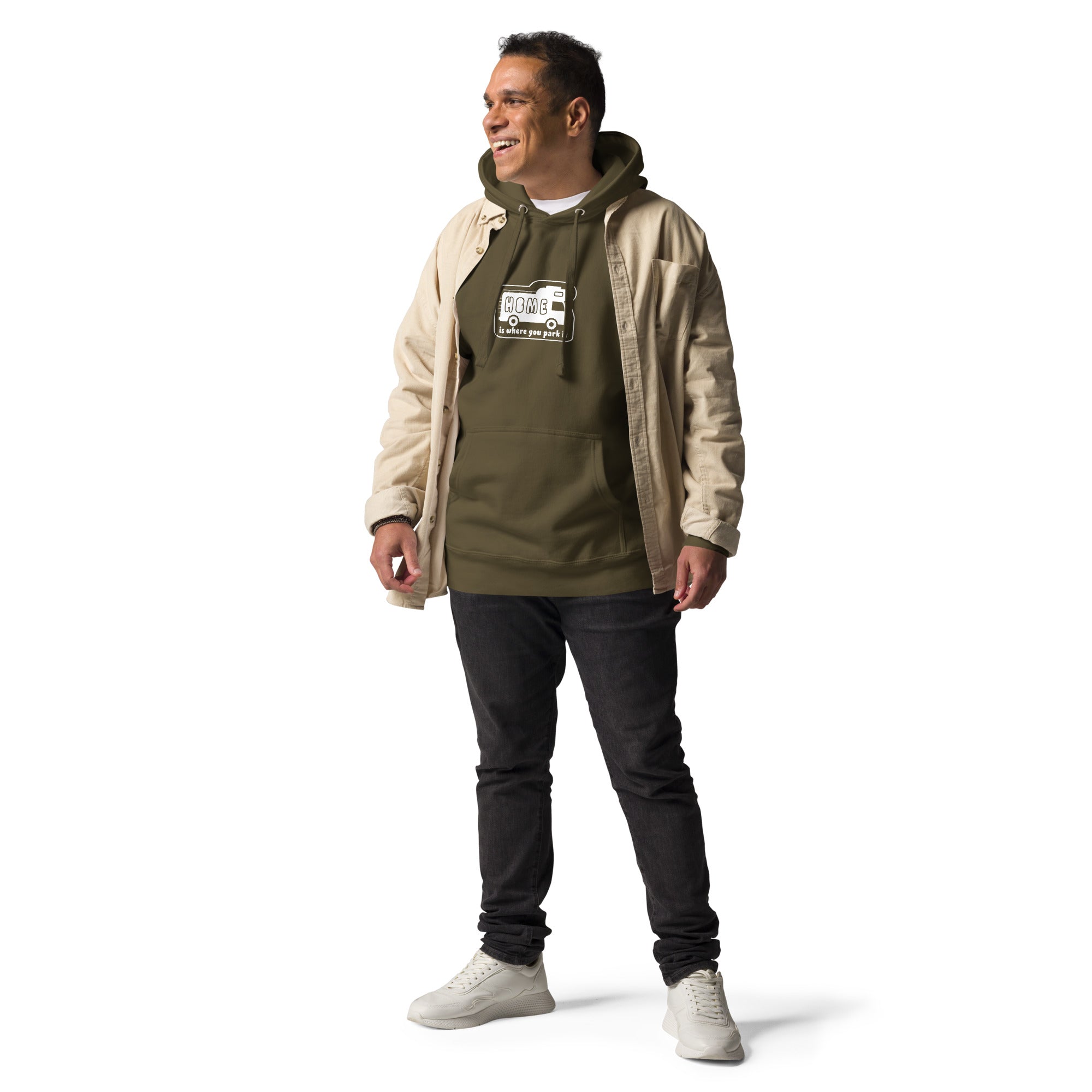 Unisex Cotton Hoodie White Camper Van Home is where you park it