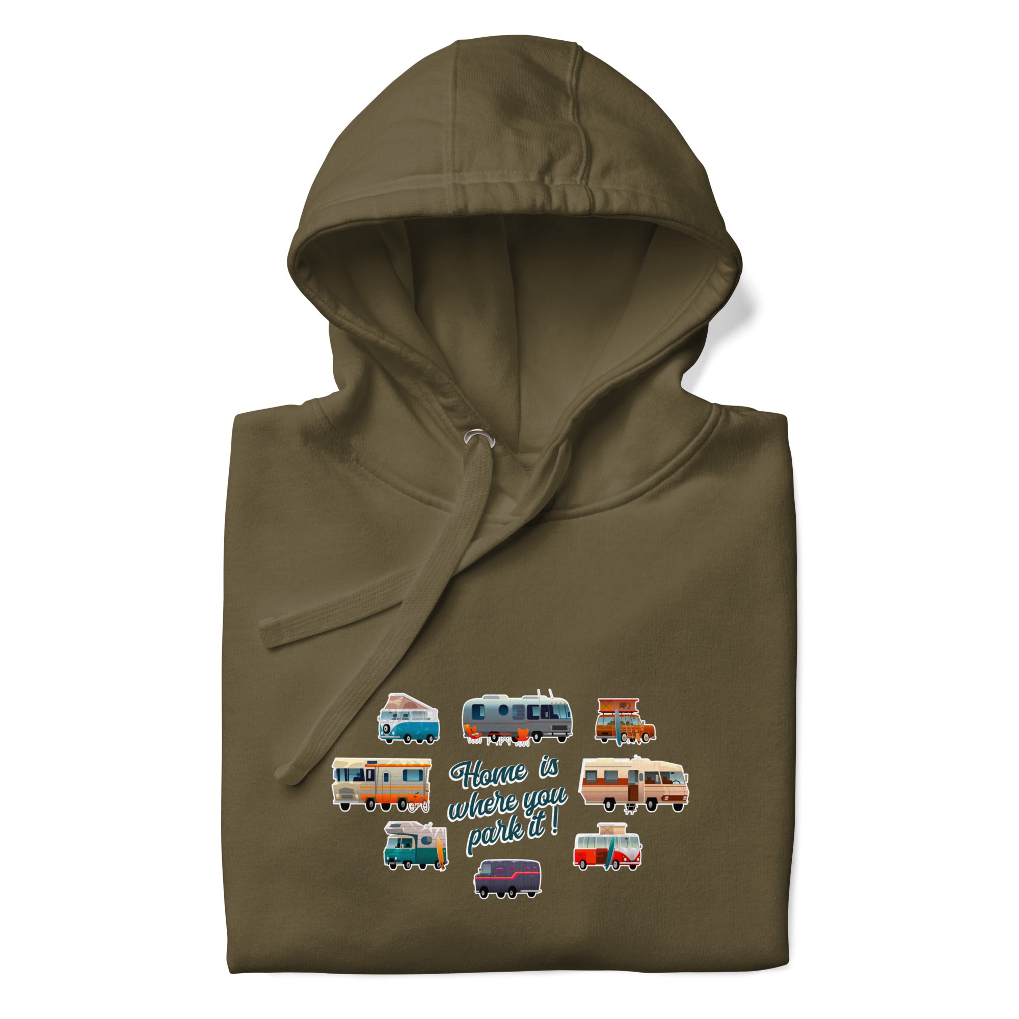 Unisex Cotton Hoodie Square Vintage Campers