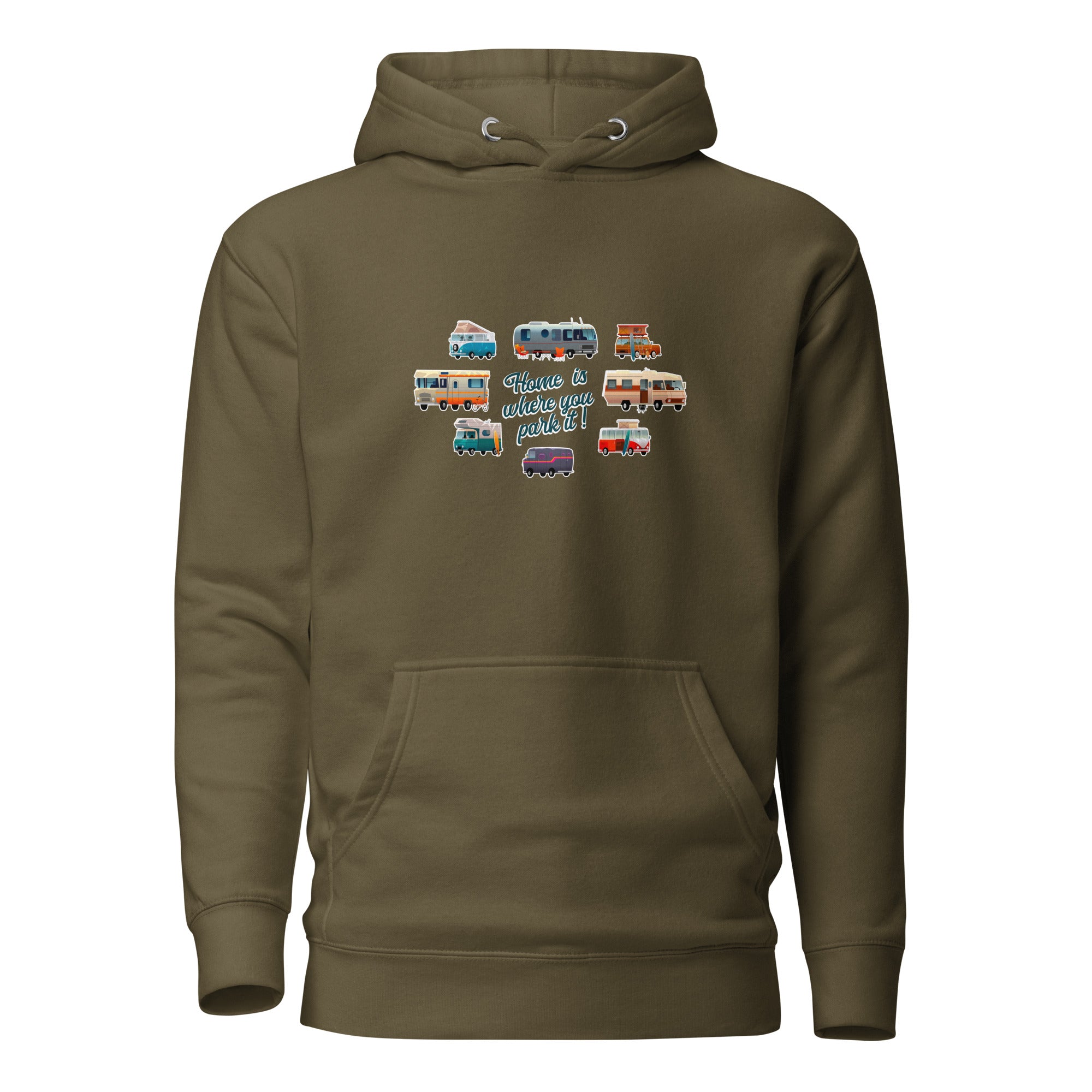 Unisex Cotton Hoodie Square Vintage Campers
