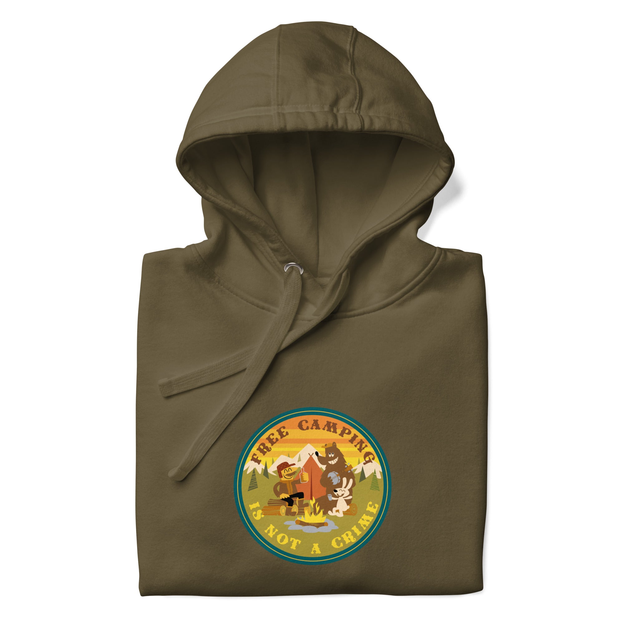 Unisex Cotton Hoodie Free camping is not a crime
