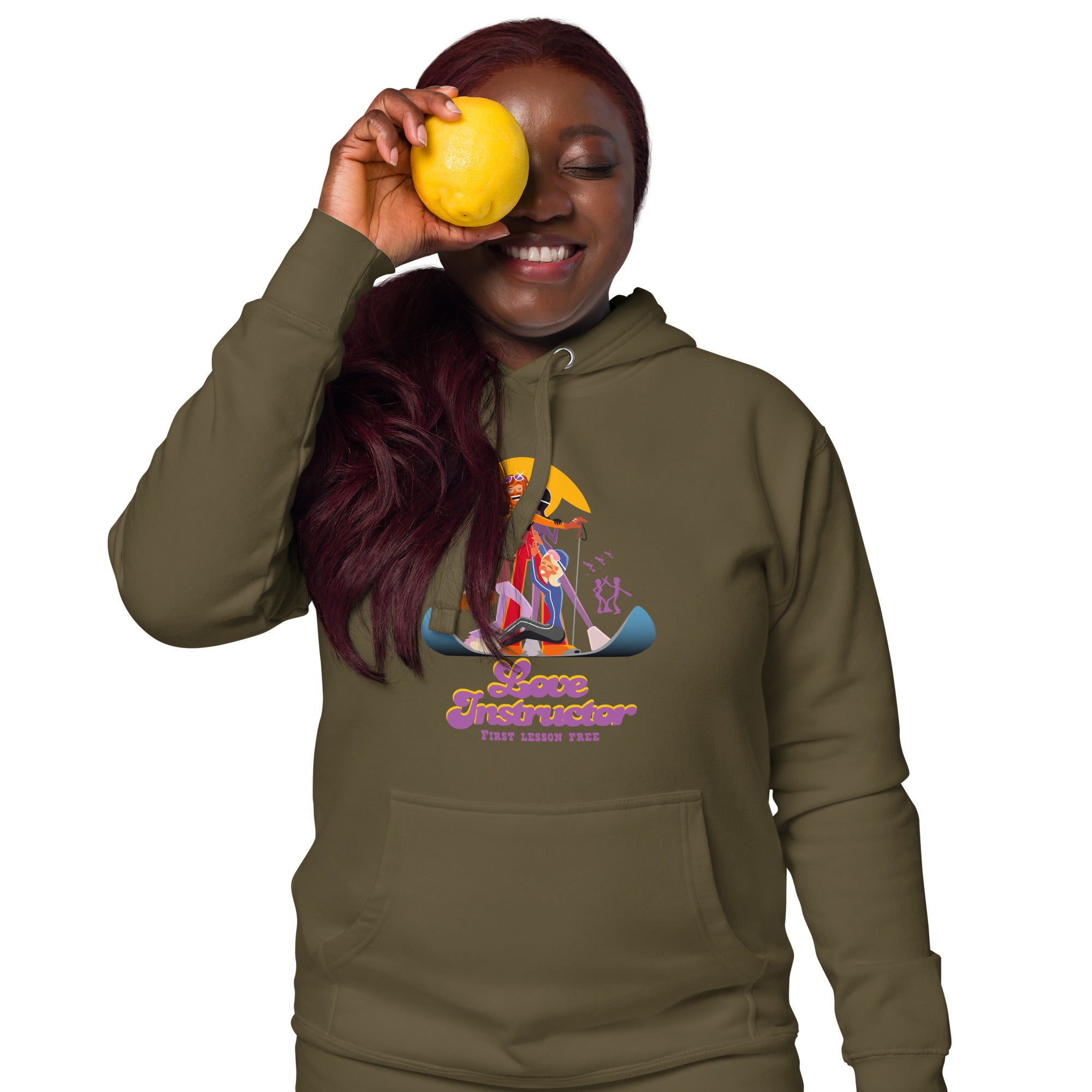 Sweat à capuche unisexe en coton Love Instructor First Lesson free