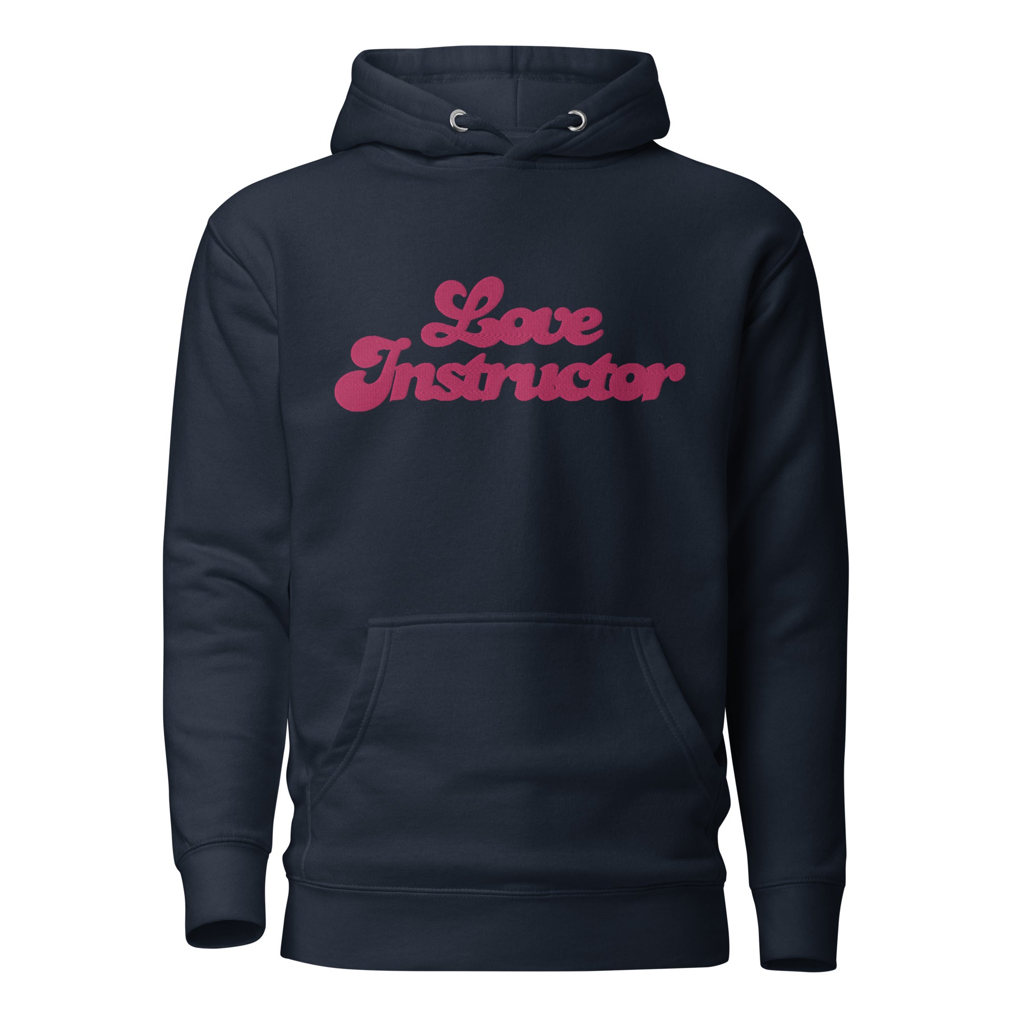 Sweat à capuche unisexe en coton Love Instructor grand motif brodé