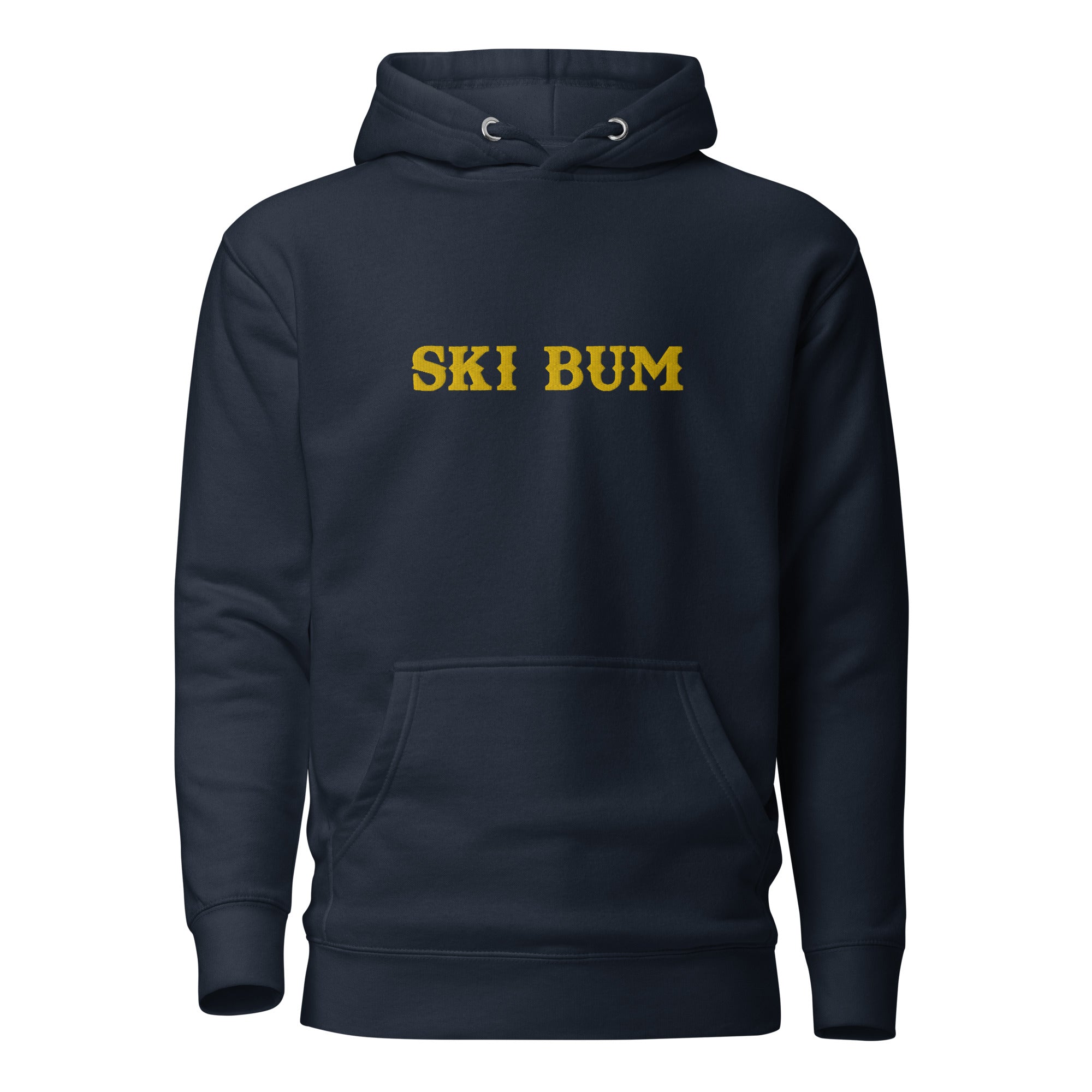 Sweat à capuche unisexe en coton Ski Bum Gold brodé