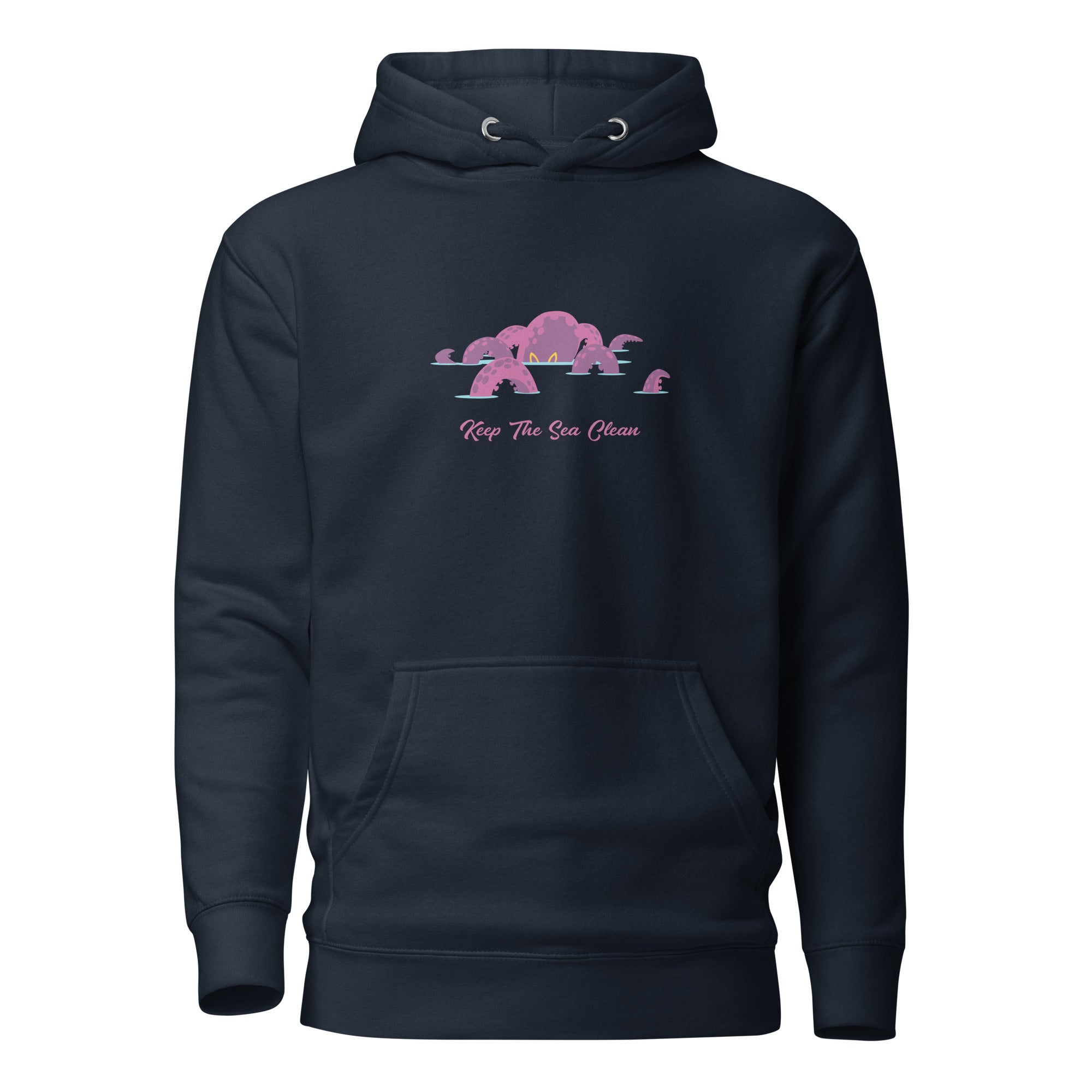 Unisex Cotton Hoodie Octopus Purple