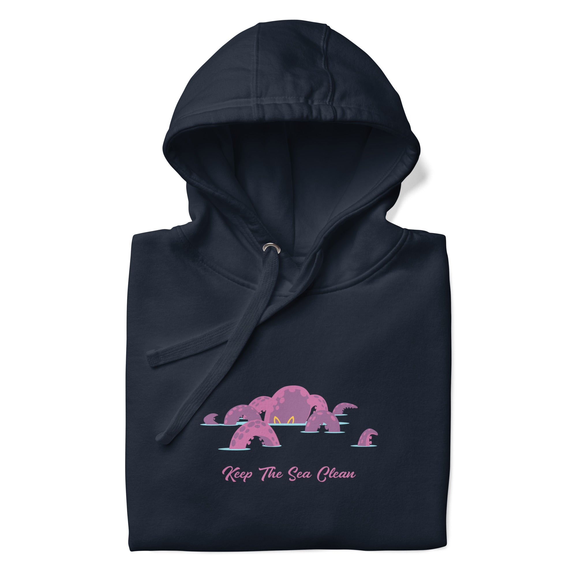 Unisex Cotton Hoodie Octopus Purple