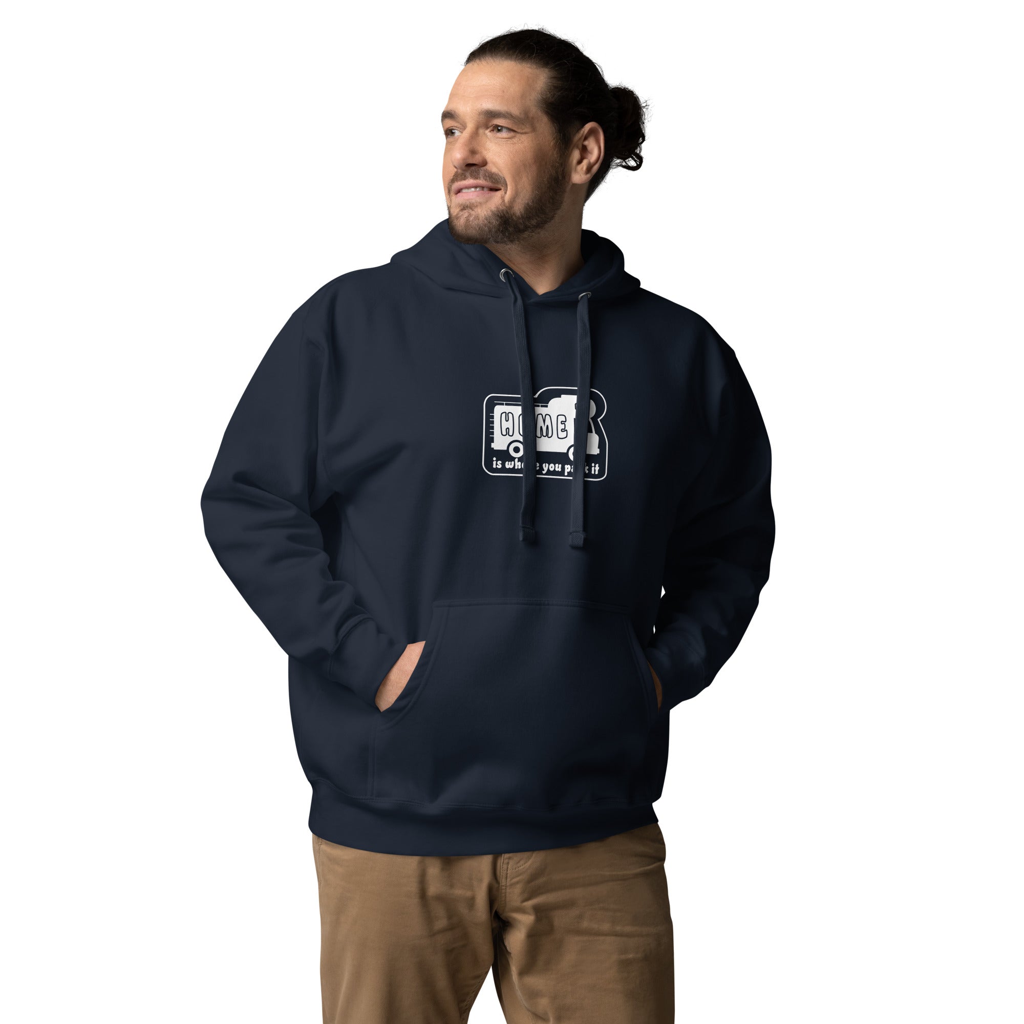 Unisex Cotton Hoodie White Camper Van Home is where you park it