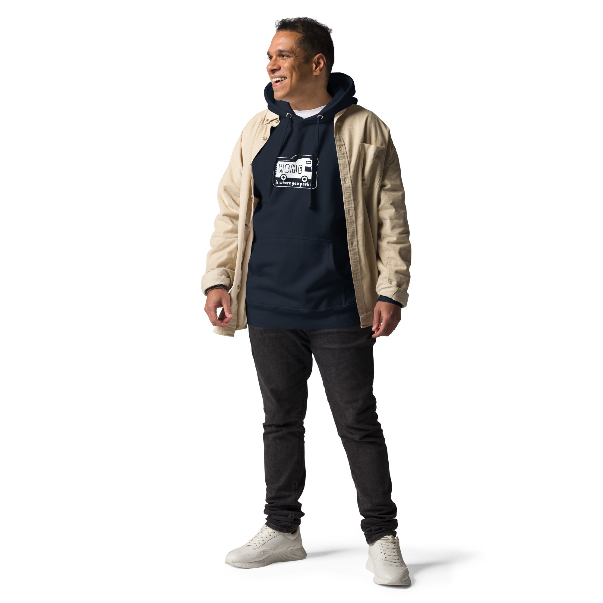 Unisex Cotton Hoodie White Camper Van Home is where you park it