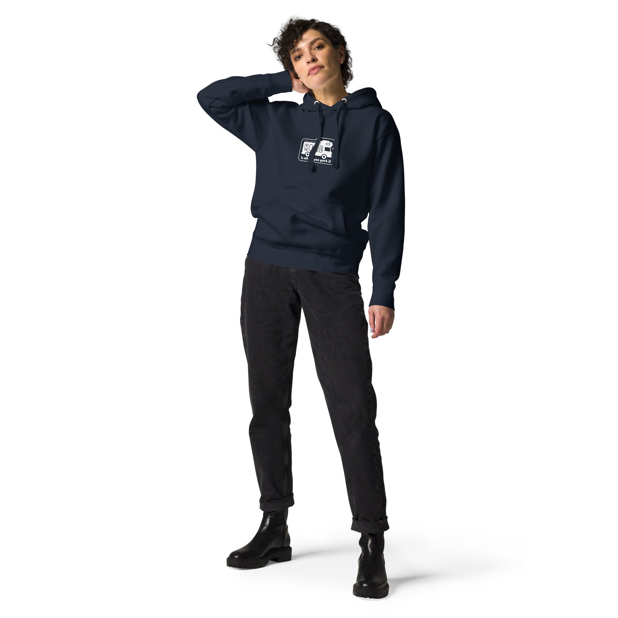 Unisex Cotton Hoodie White Camper Van Home is where you park it