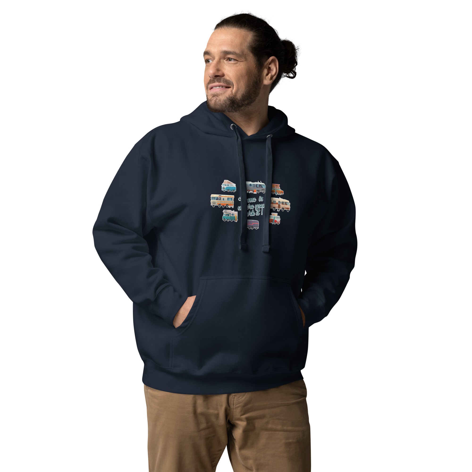 Unisex Cotton Hoodie Square Vintage Campers