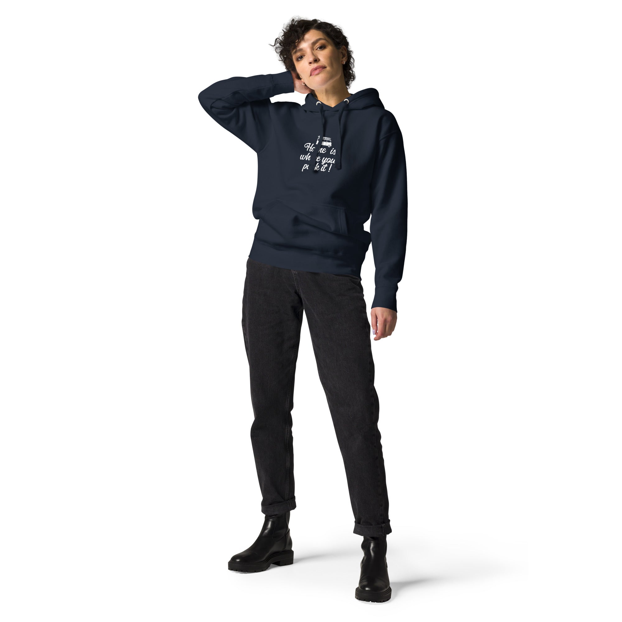 Unisex Cotton Hoodie White Surf Combi Home is where you park it