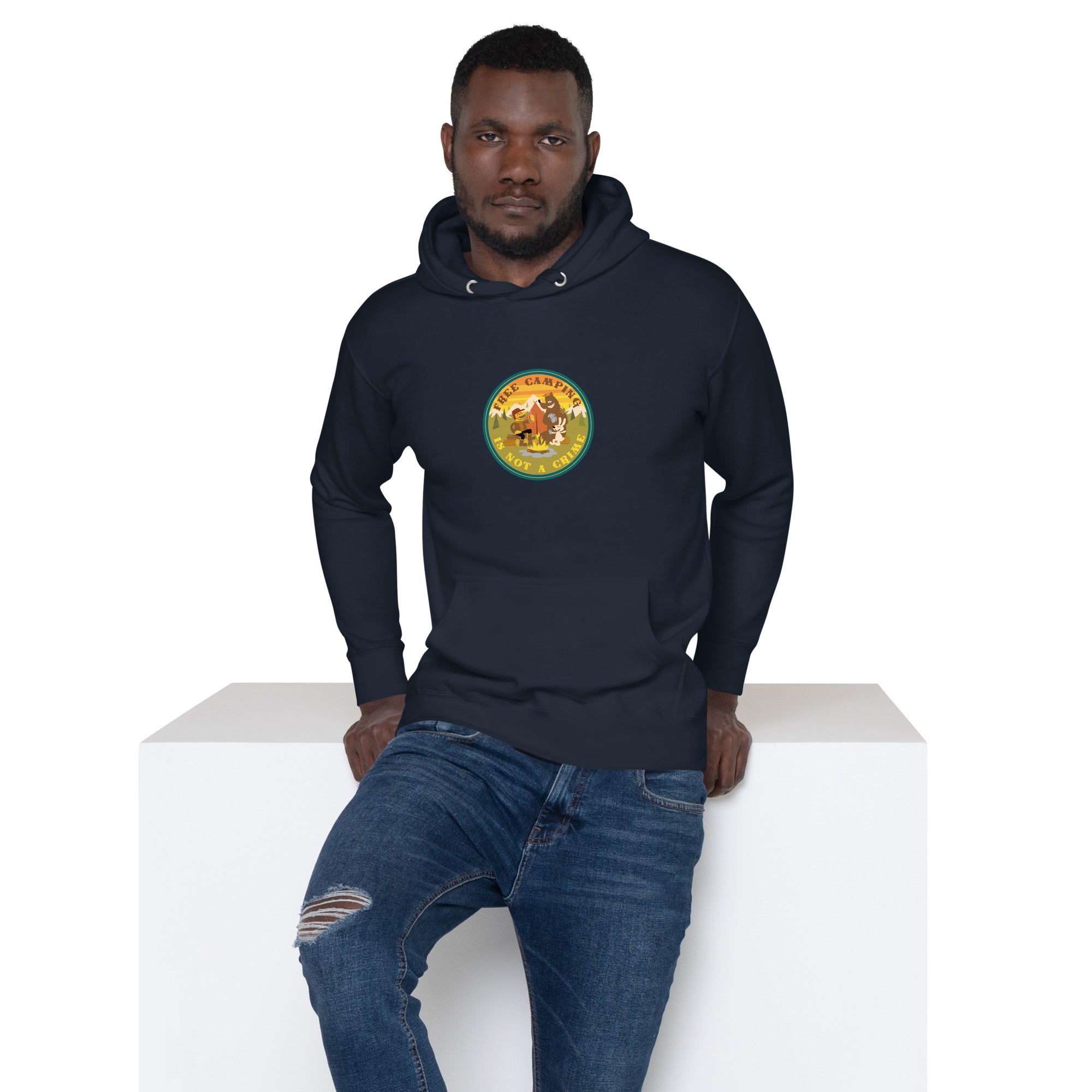Unisex Cotton Hoodie Free camping is not a crime