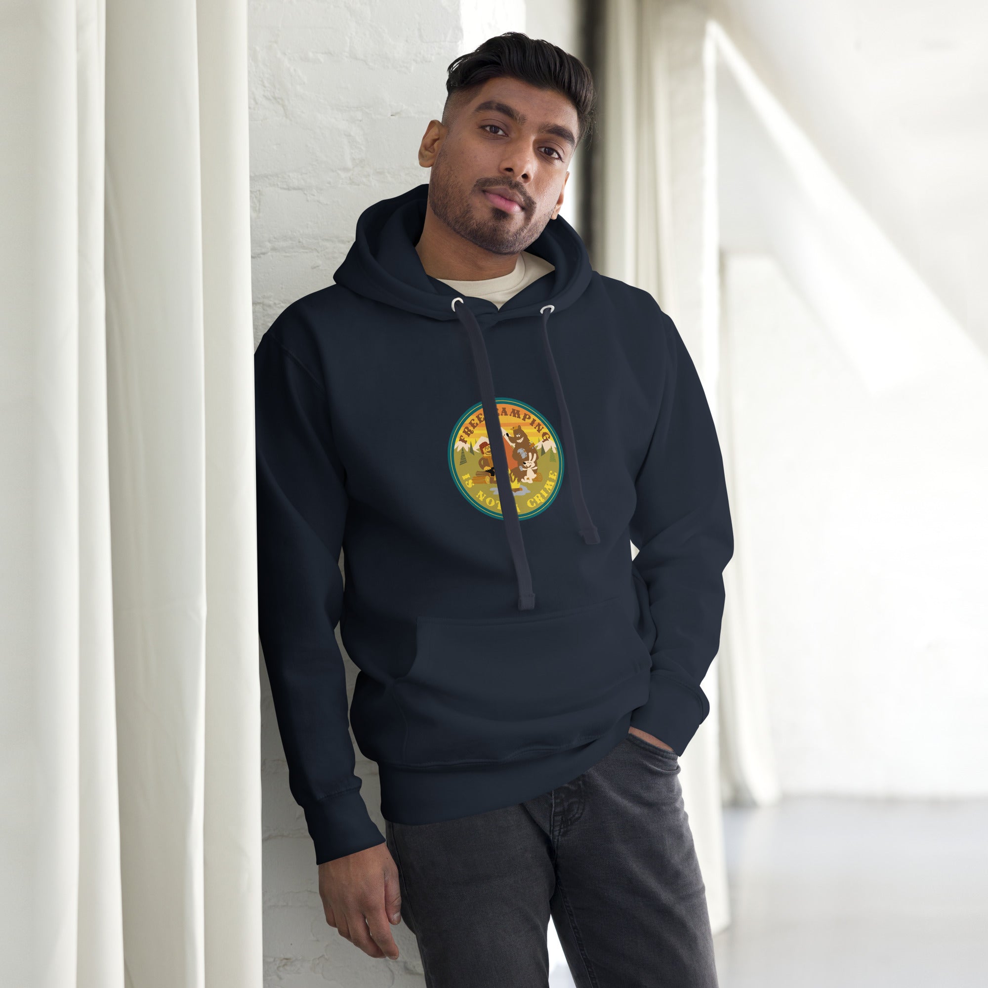 Unisex Cotton Hoodie Free camping is not a crime