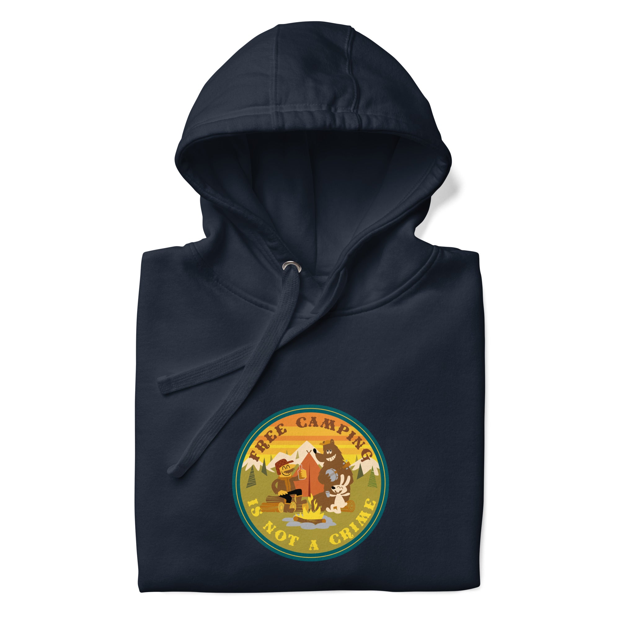 Unisex Cotton Hoodie Free camping is not a crime