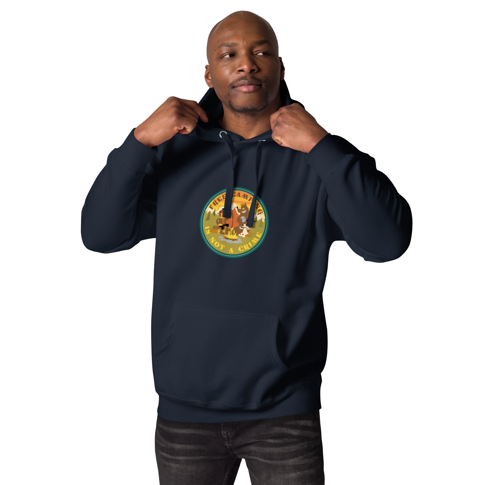 Unisex Cotton Hoodie Free camping is not a crime