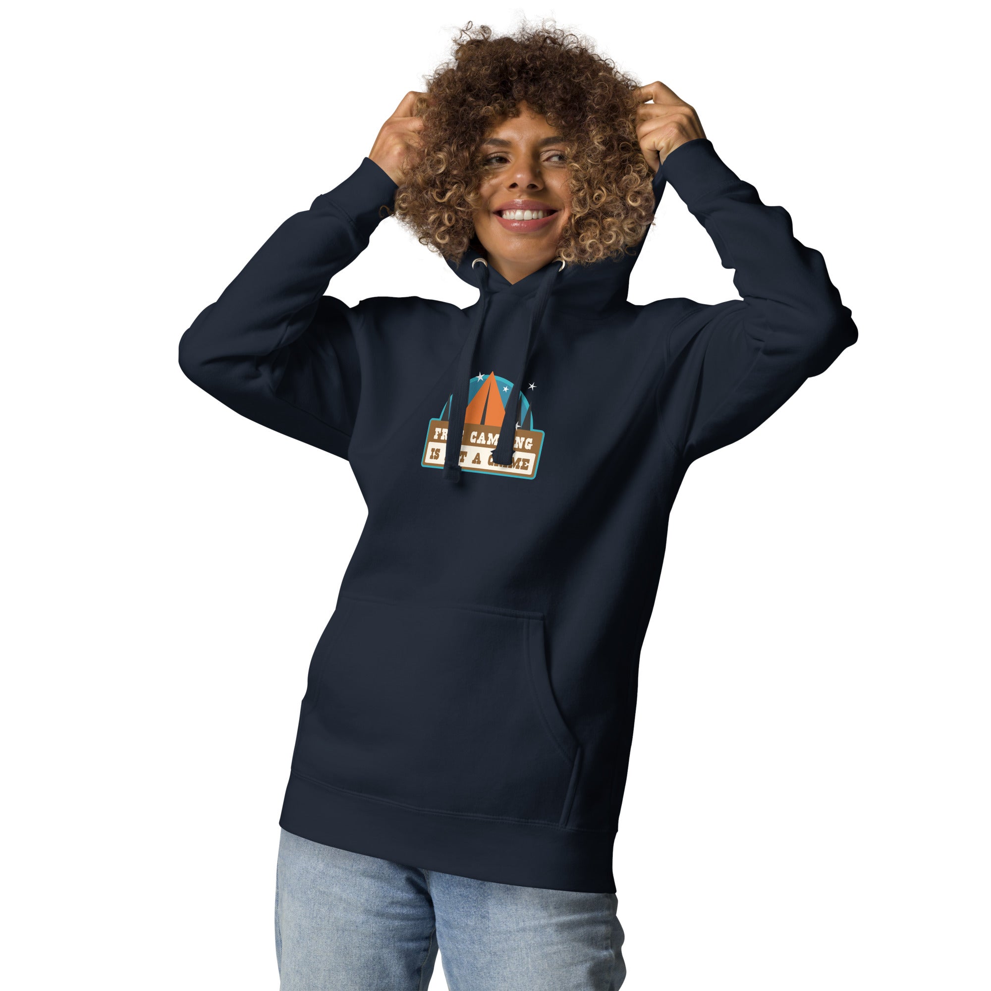 Unisex Cotton Hoodie Free camping is not a crime graphic