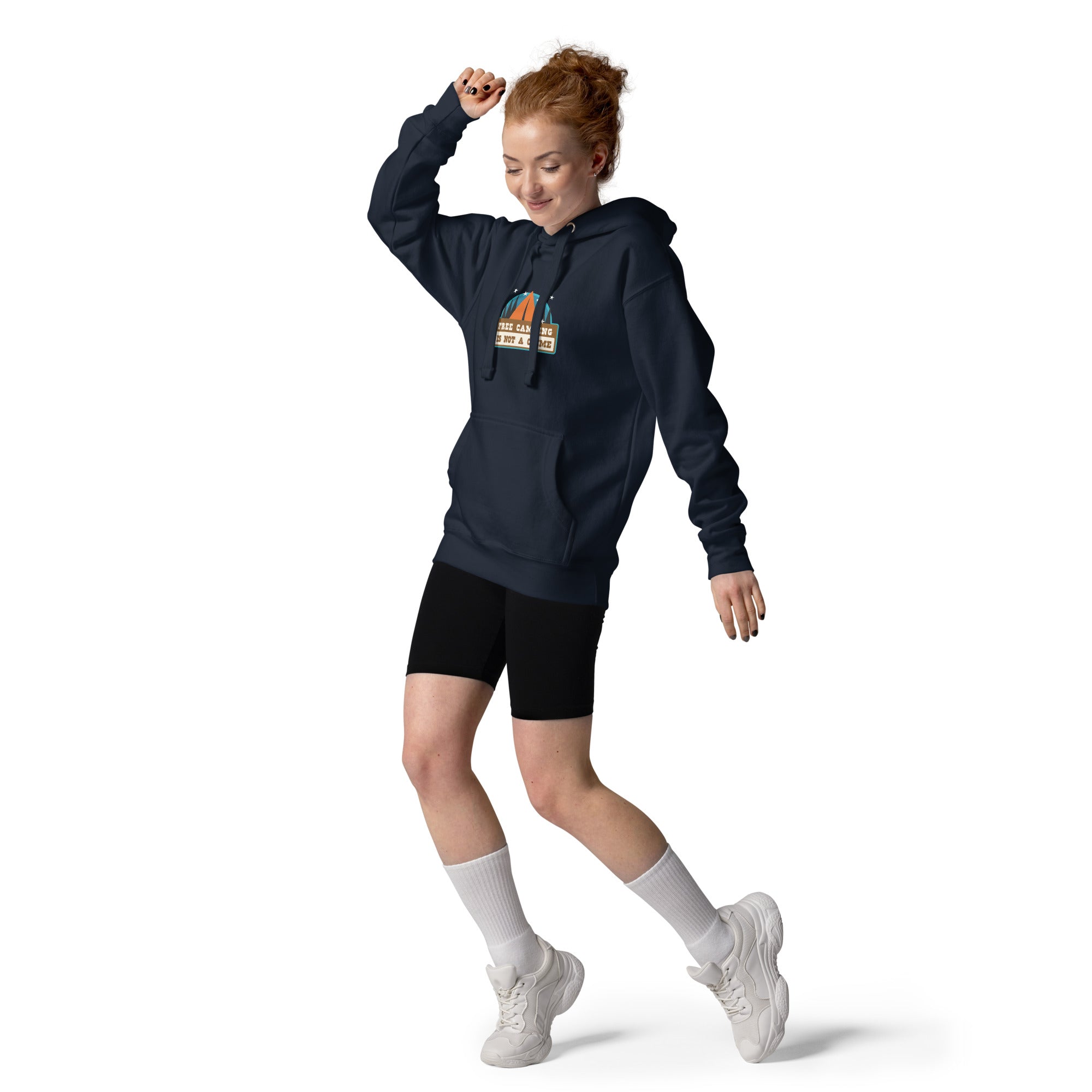 Unisex Cotton Hoodie Free camping is not a crime graphic