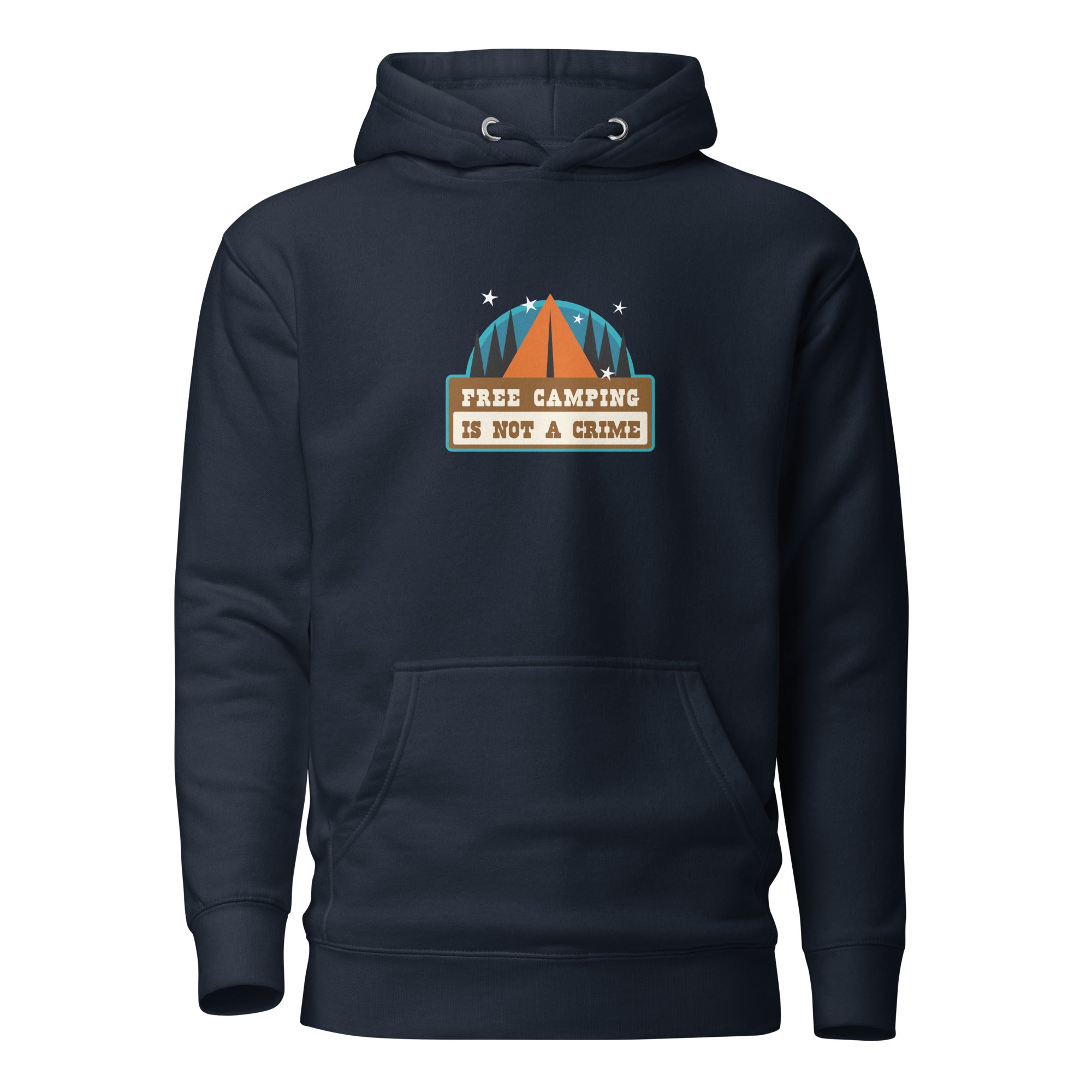 Unisex Cotton Hoodie Free camping is not a crime graphic