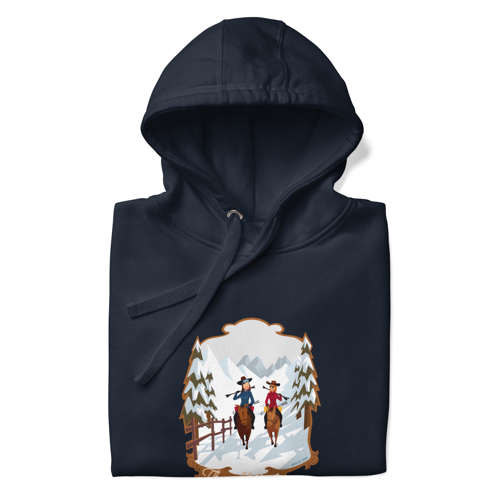 Sweat à capuche unisexe en coton The Skiing Cowgirl