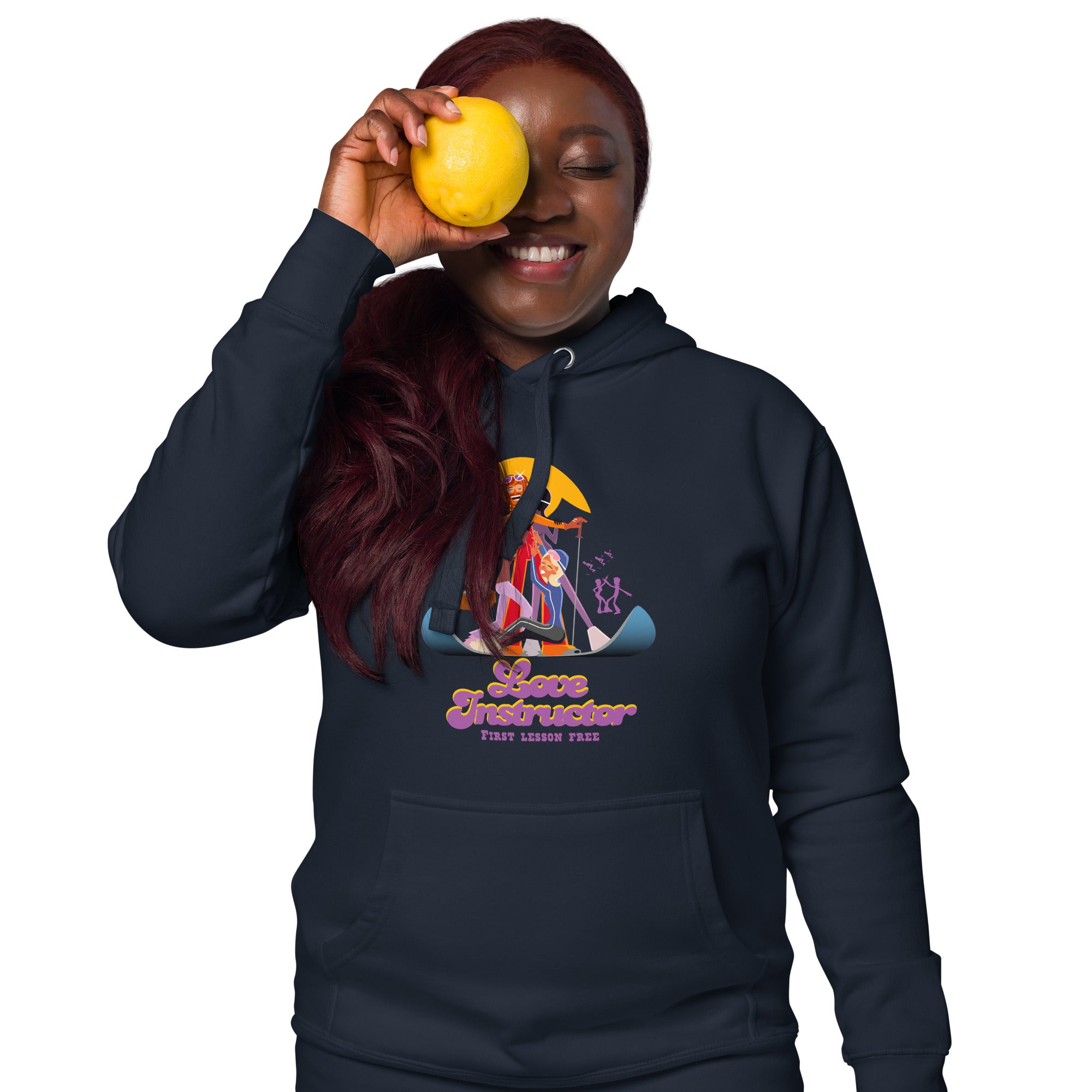 Sweat à capuche unisexe en coton Love Instructor First Lesson free