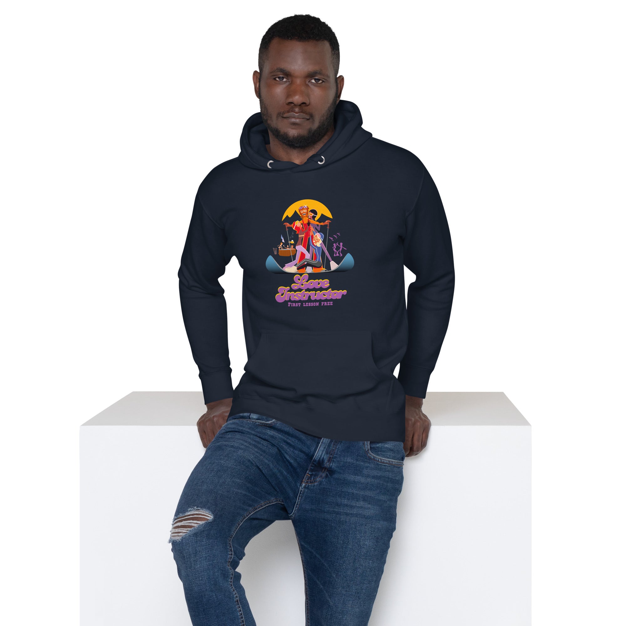 Sweat à capuche unisexe en coton Love Instructor First Lesson free