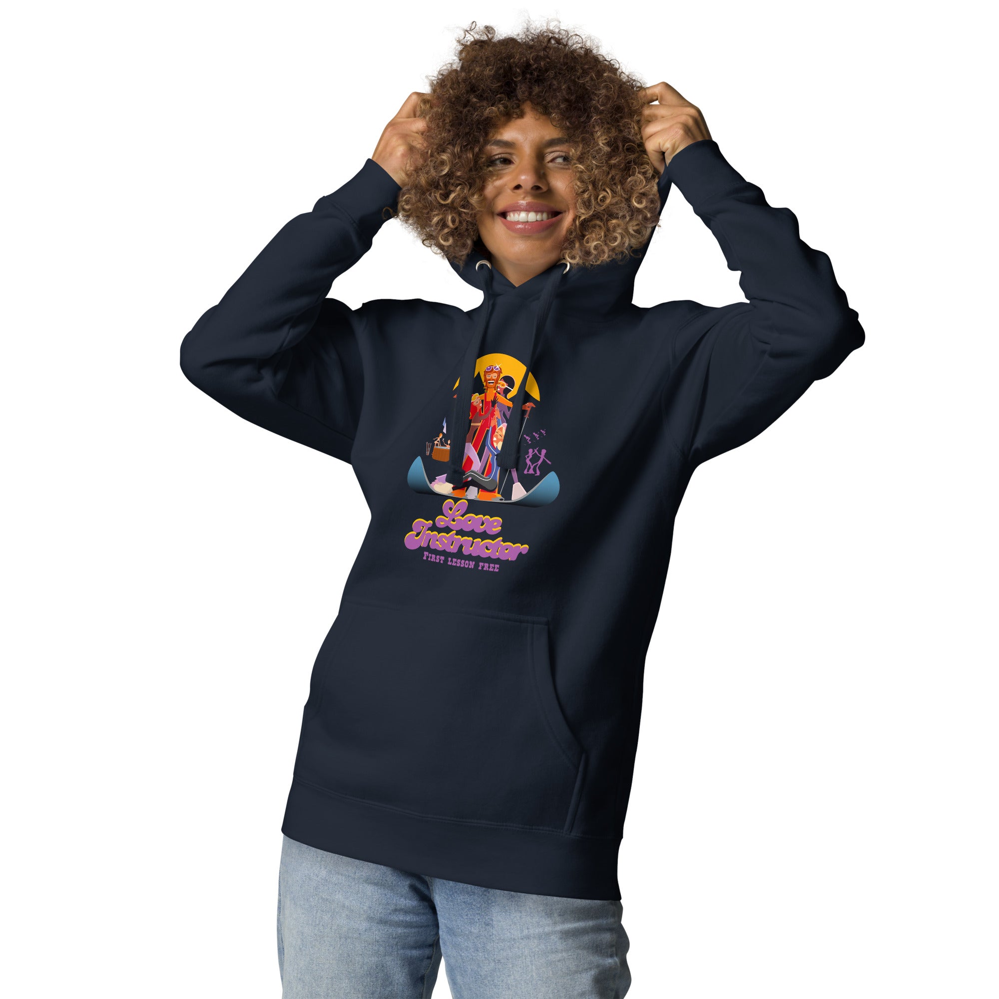 Sweat à capuche unisexe en coton Love Instructor First Lesson free