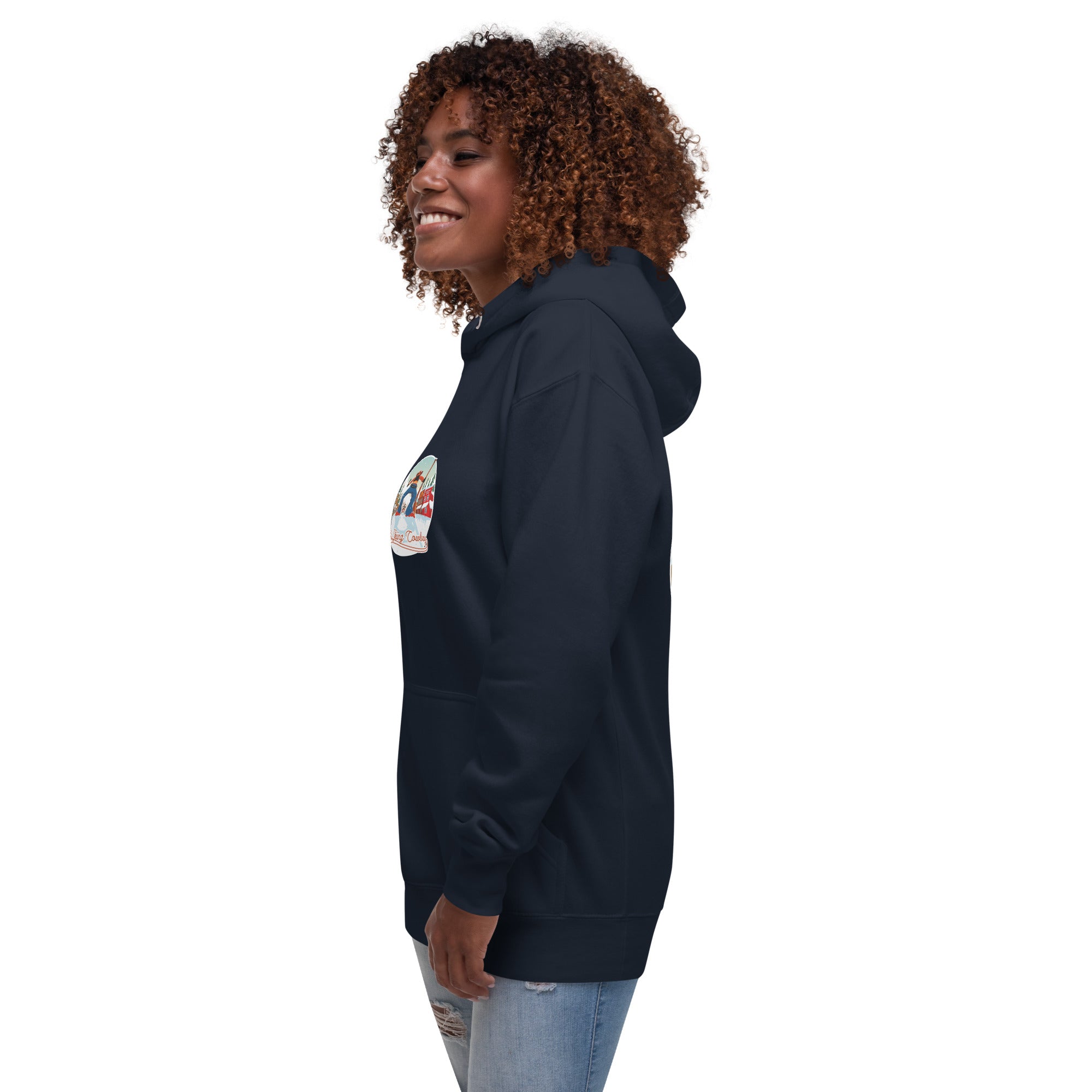 Sweat à capuche unisexe en coton Ski Fight at OK Corral (face & dos)