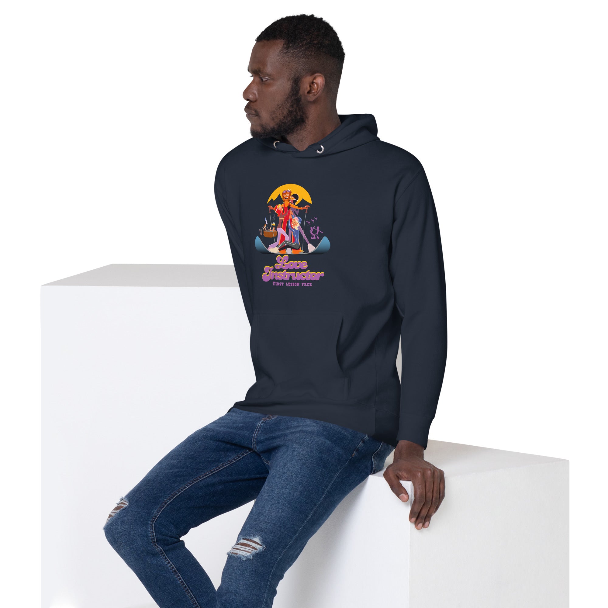 Sweat à capuche unisexe en coton Love Instructor First Lesson free