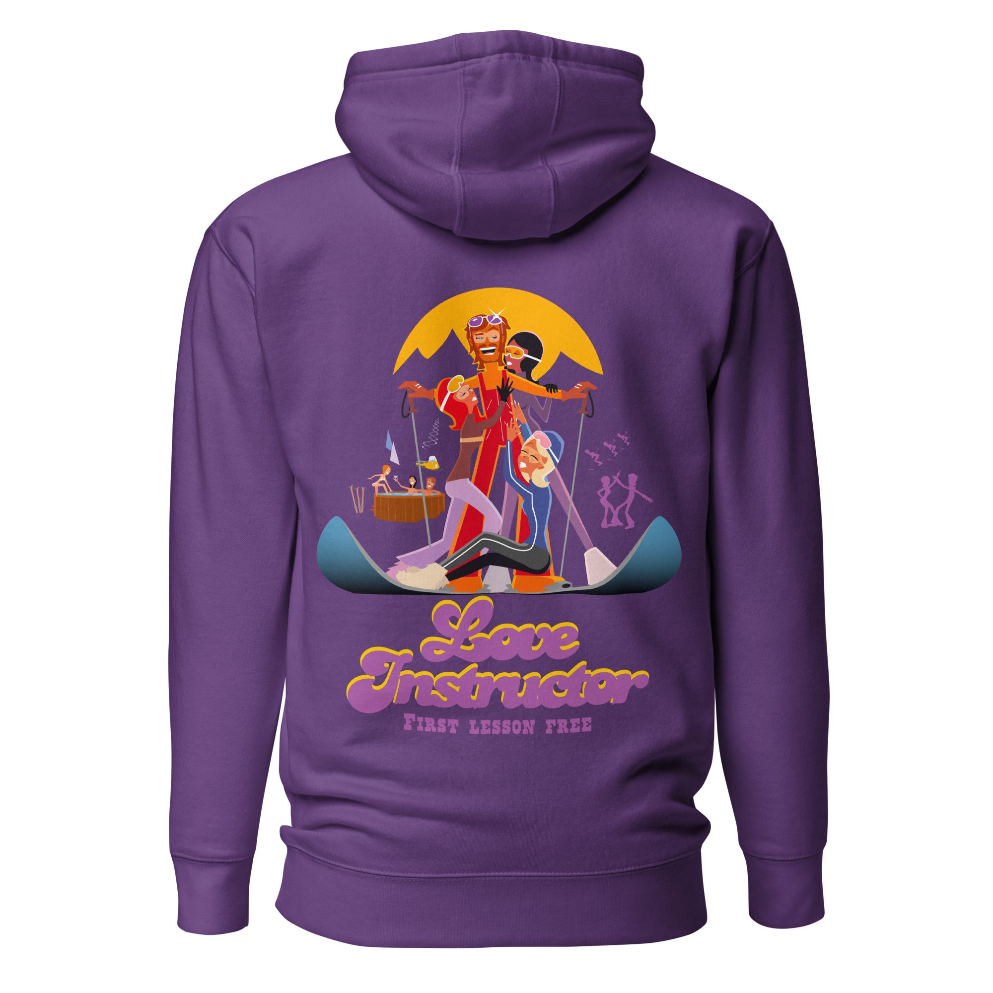 Sweat à capuche unisexe en coton Love Instructor First Lesson free grand motif dans le dos