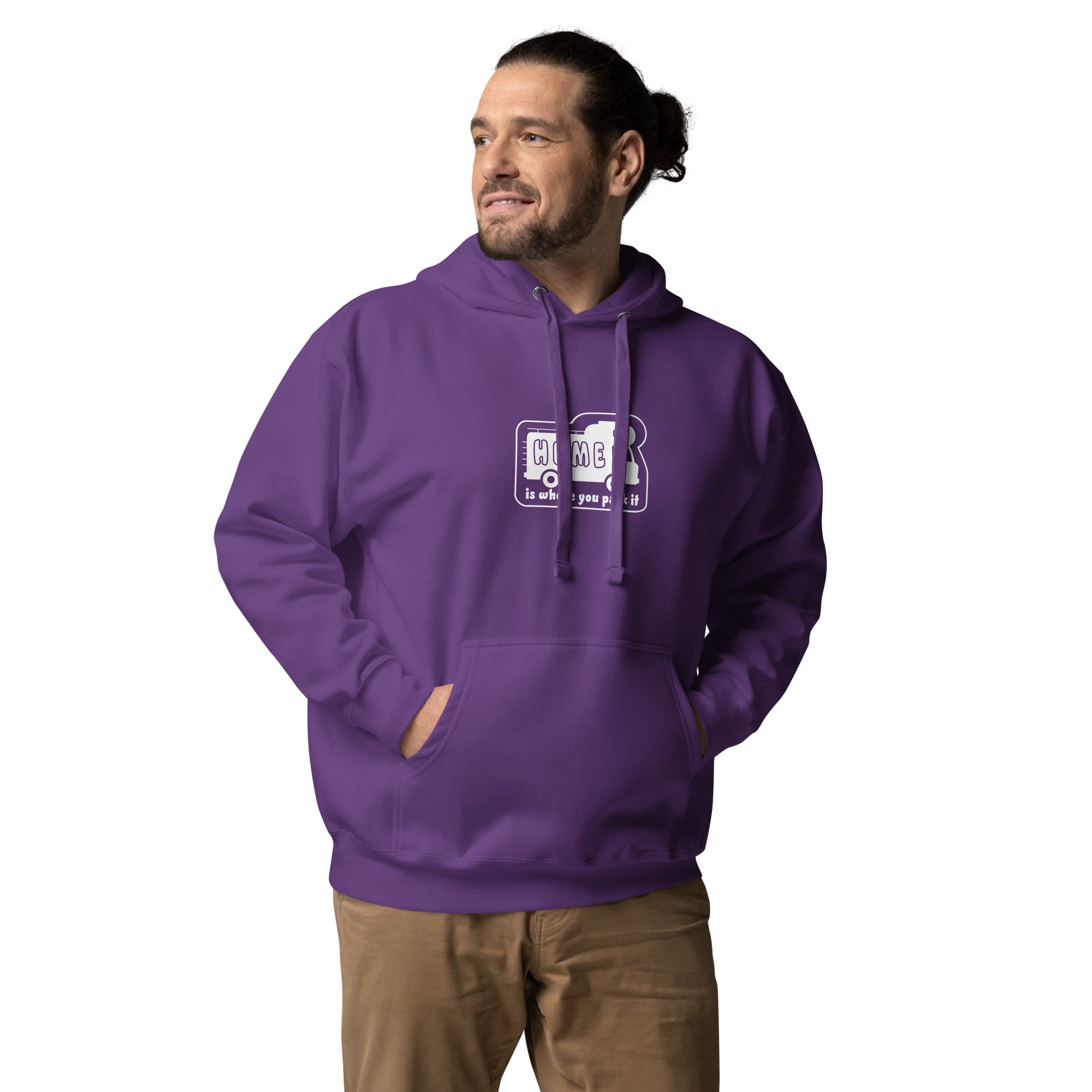 Unisex Cotton Hoodie White Camper Van Home is where you park it