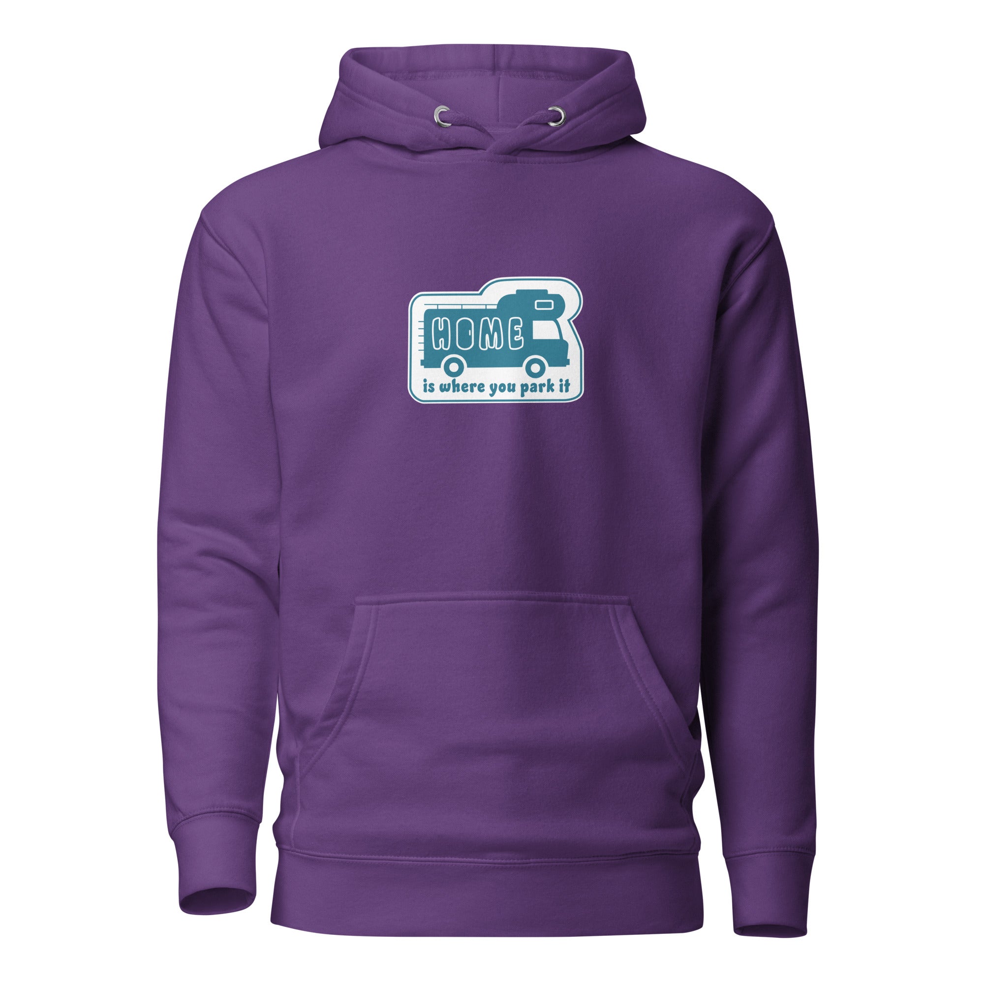 Unisex Cotton Hoodie Blue Camper Van Home is where you park it