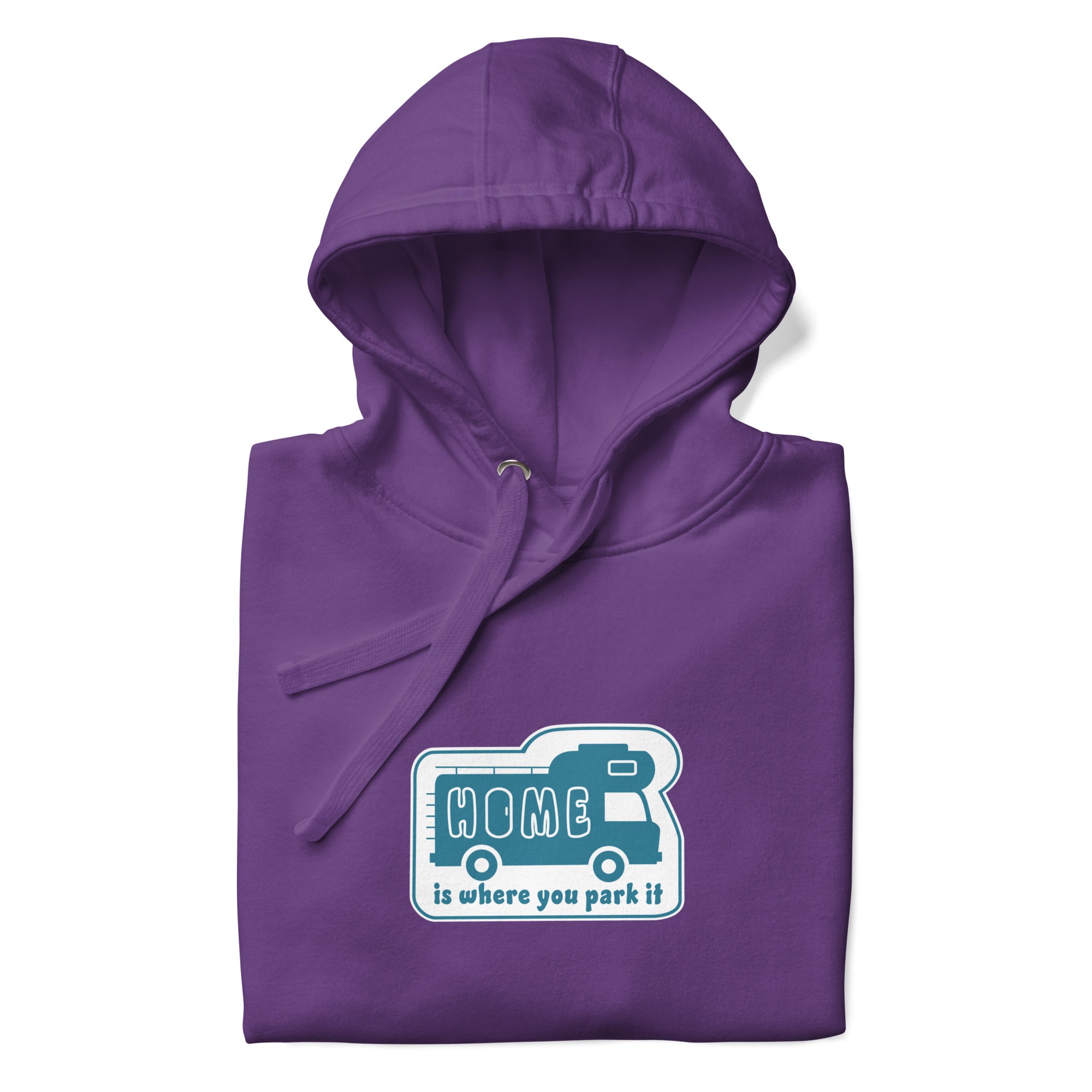 Unisex Cotton Hoodie Blue Camper Van Home is where you park it