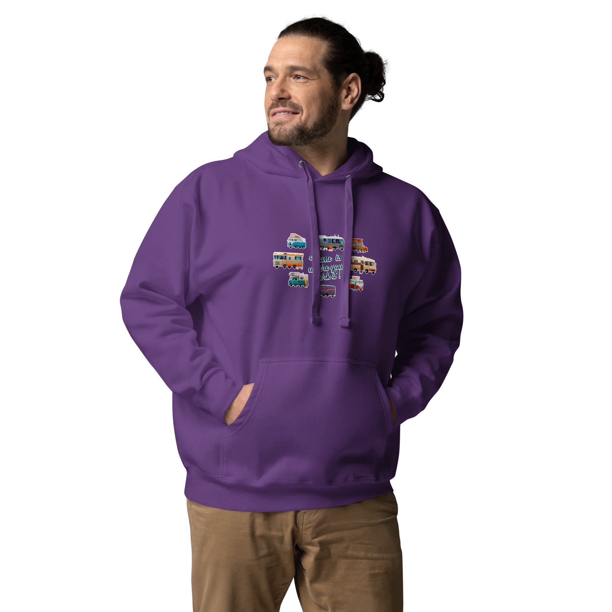 Unisex Cotton Hoodie Square Vintage Campers