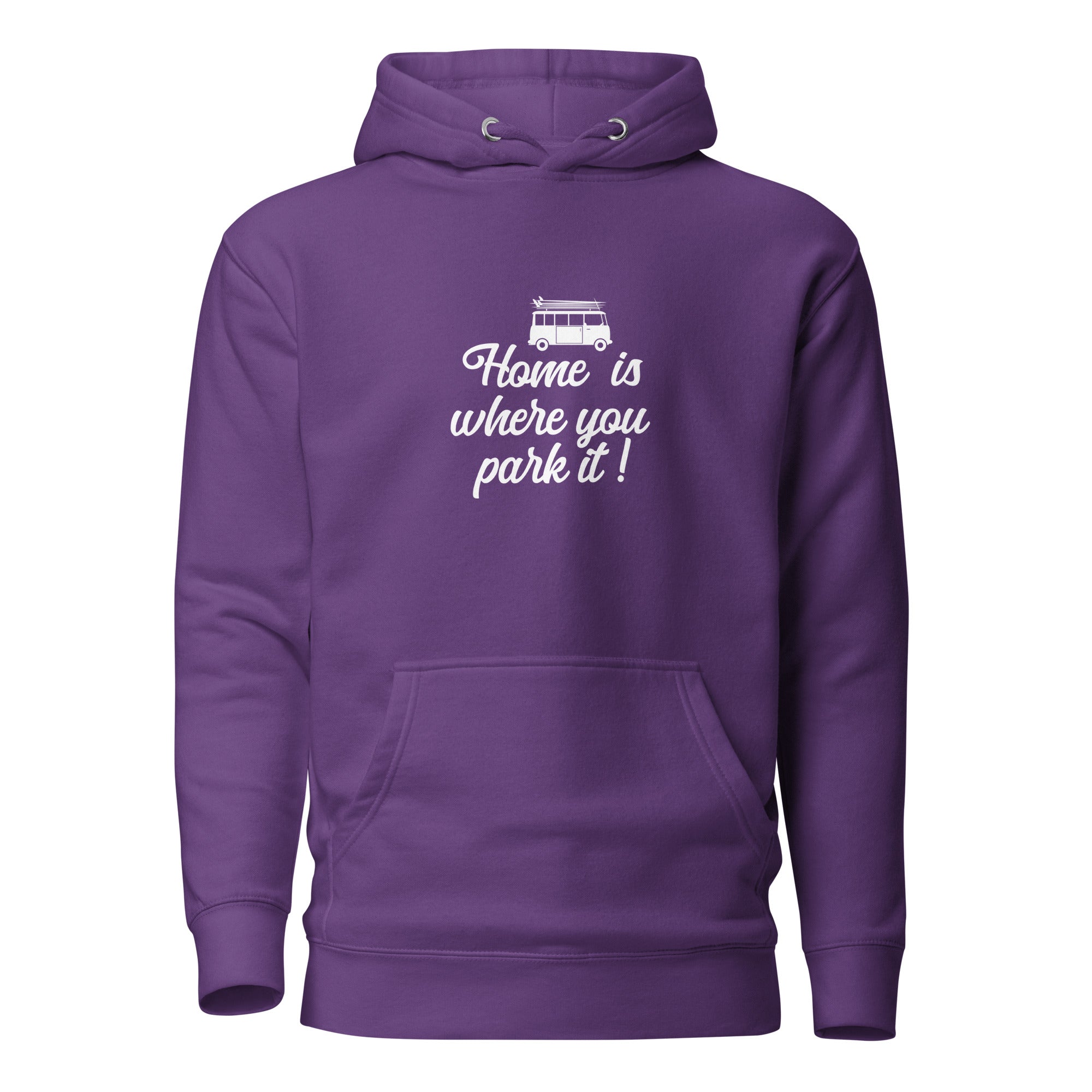 Unisex Cotton Hoodie White Surf Combi Home is where you park it