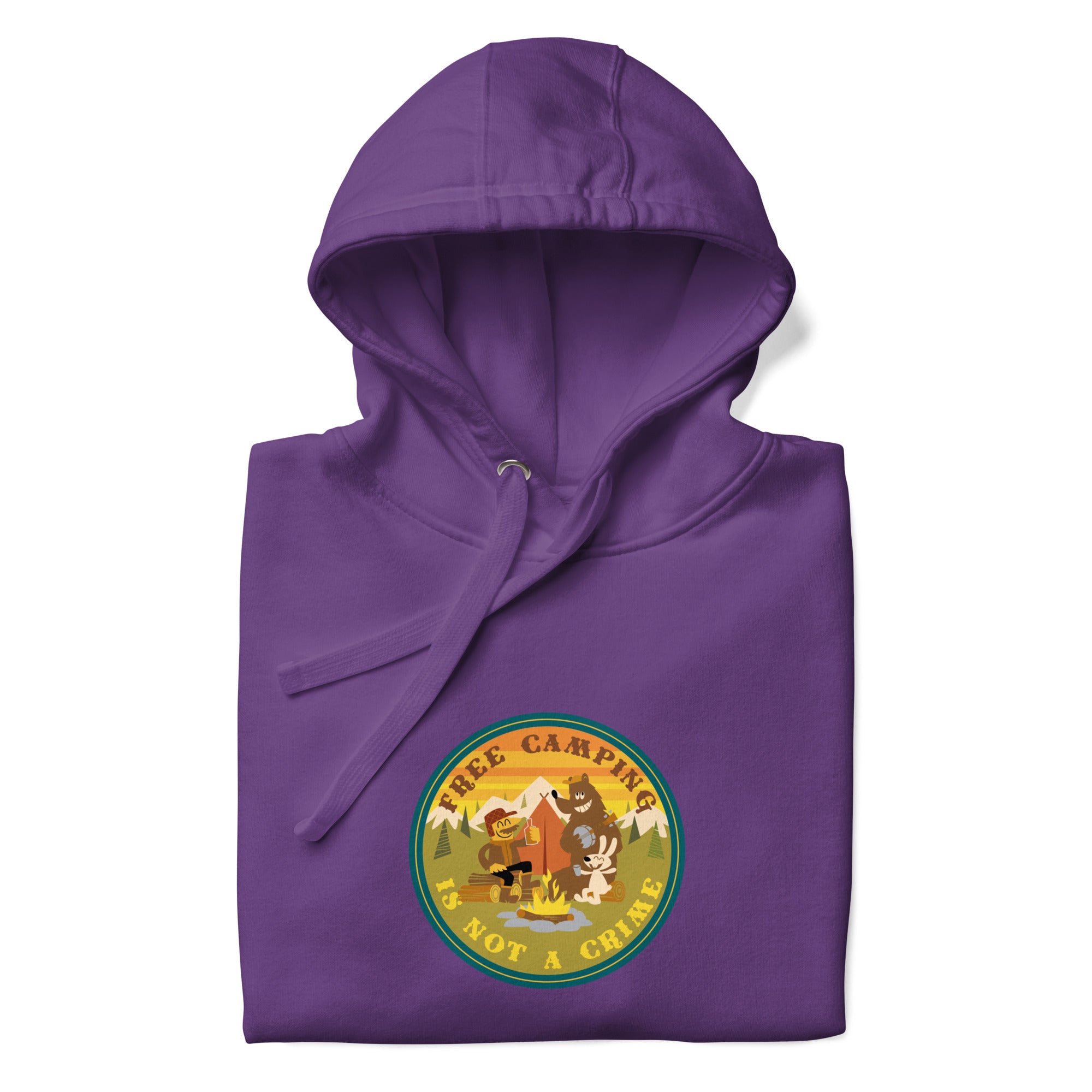 Unisex Cotton Hoodie Free camping is not a crime