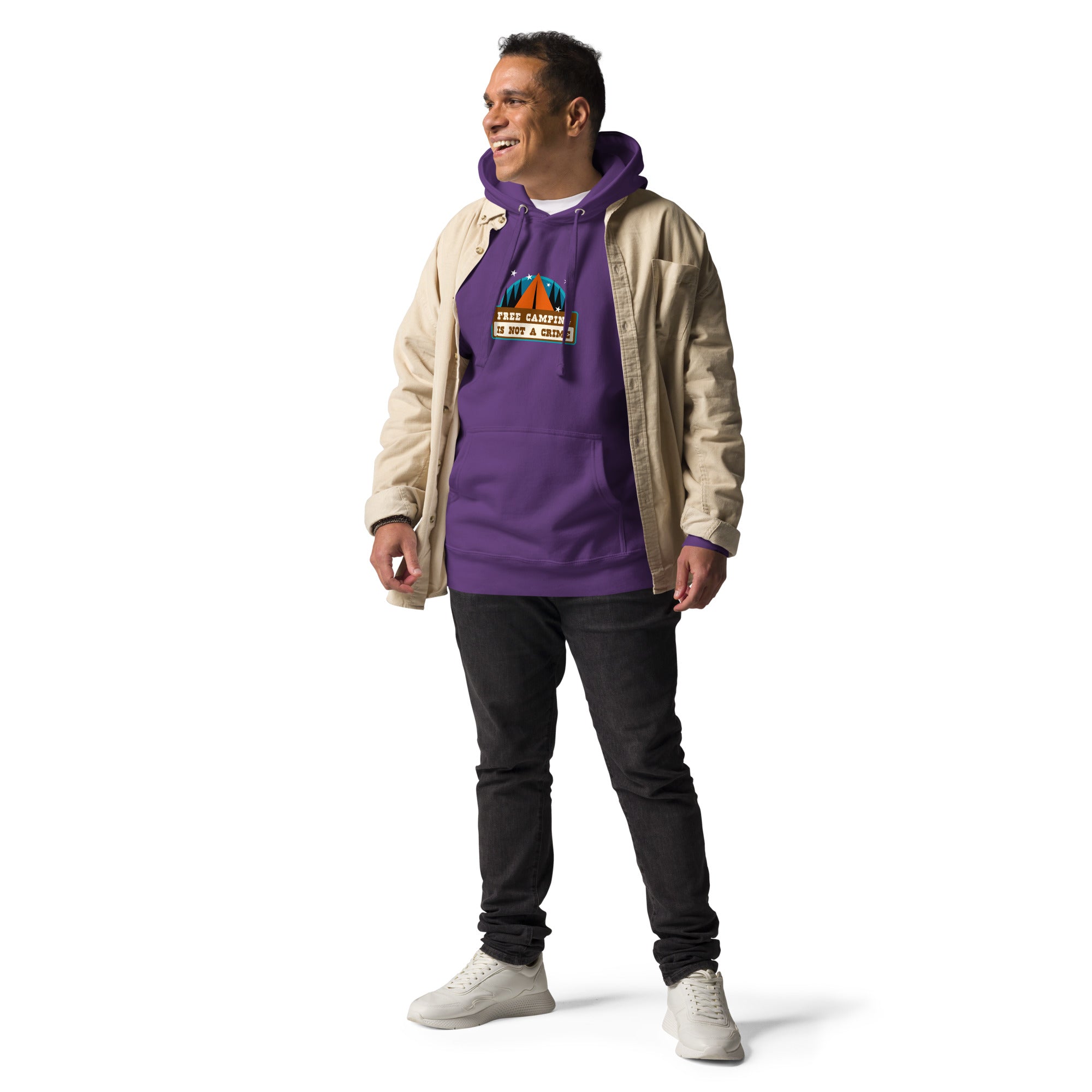 Unisex Cotton Hoodie Free camping is not a crime graphic