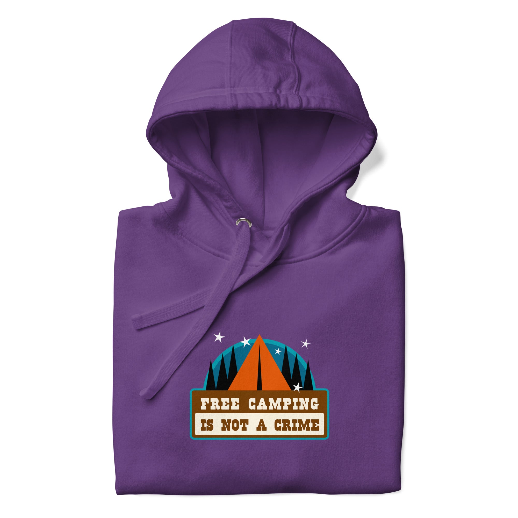 Unisex Cotton Hoodie Free camping is not a crime graphic