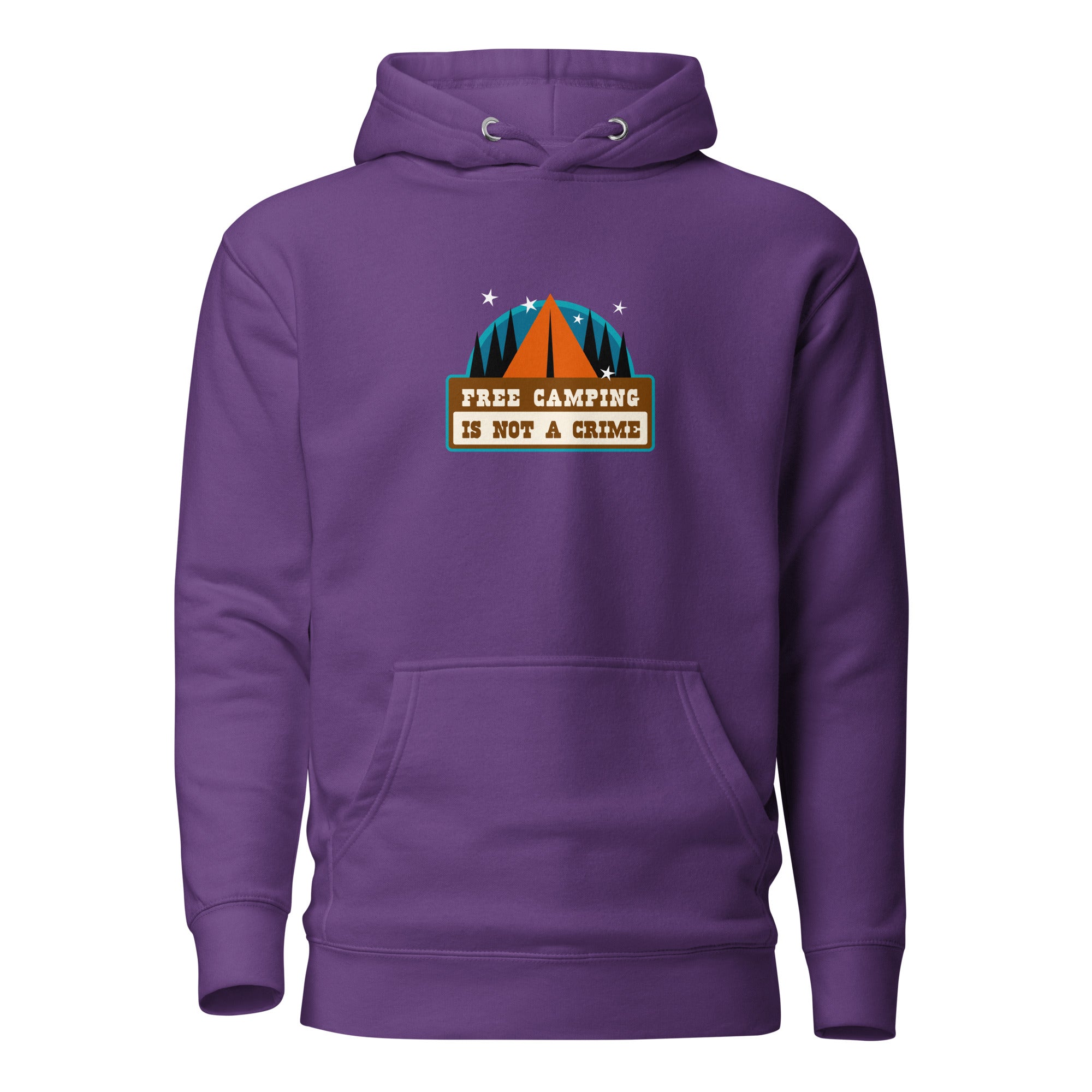 Unisex Cotton Hoodie Free camping is not a crime graphic