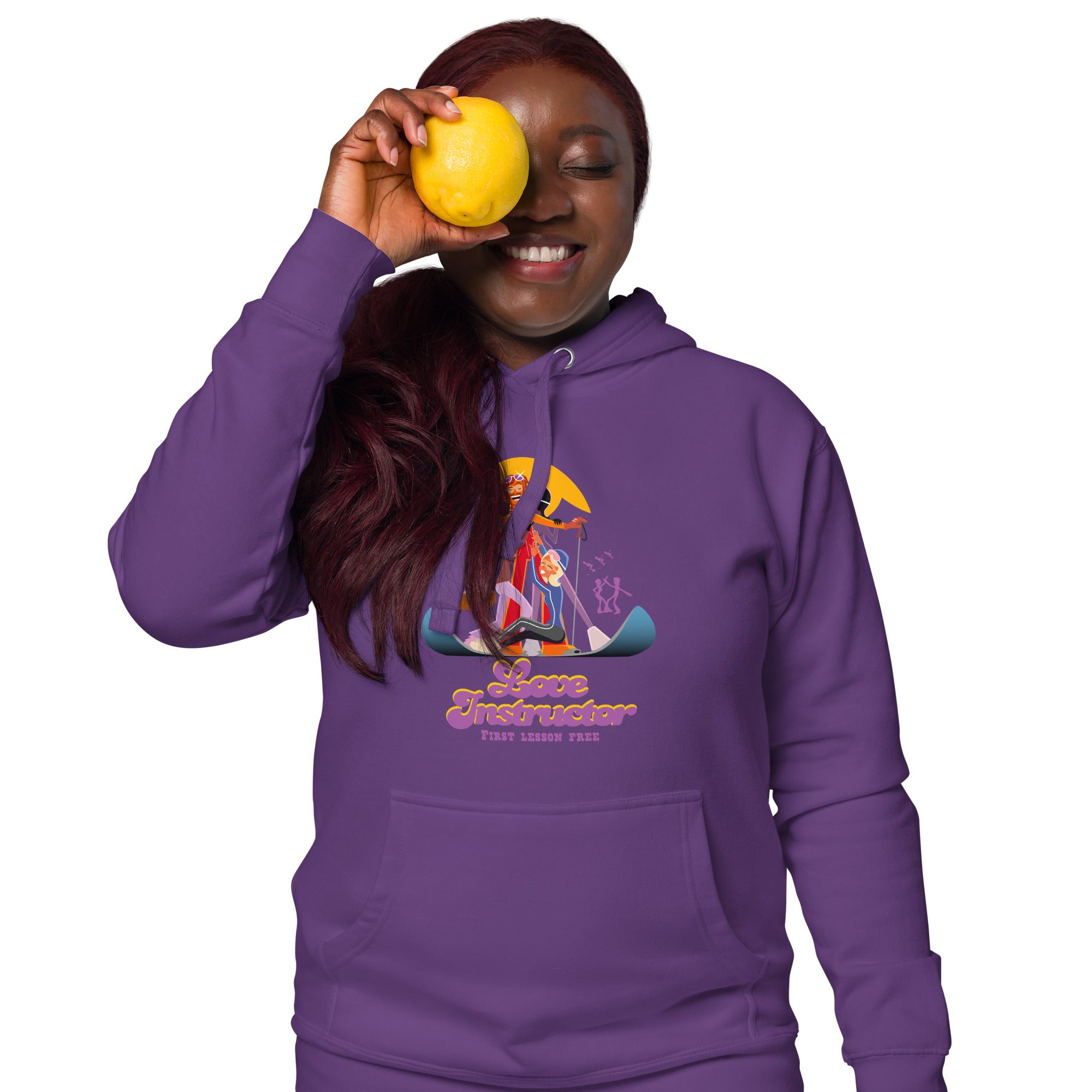 Sweat à capuche unisexe en coton Love Instructor First Lesson free