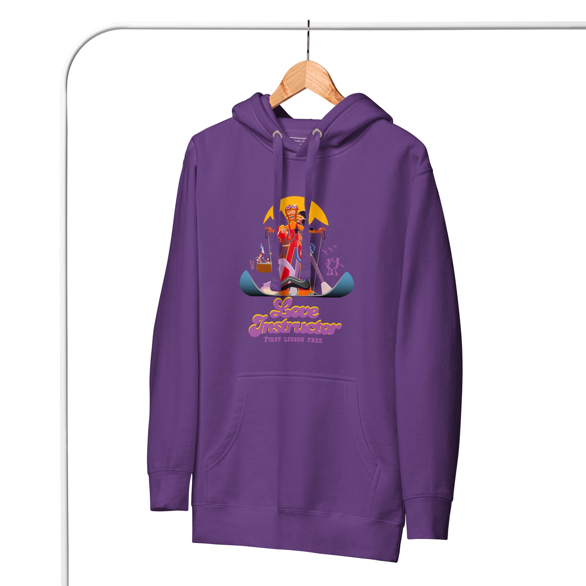 Sweat à capuche unisexe en coton Love Instructor First Lesson free