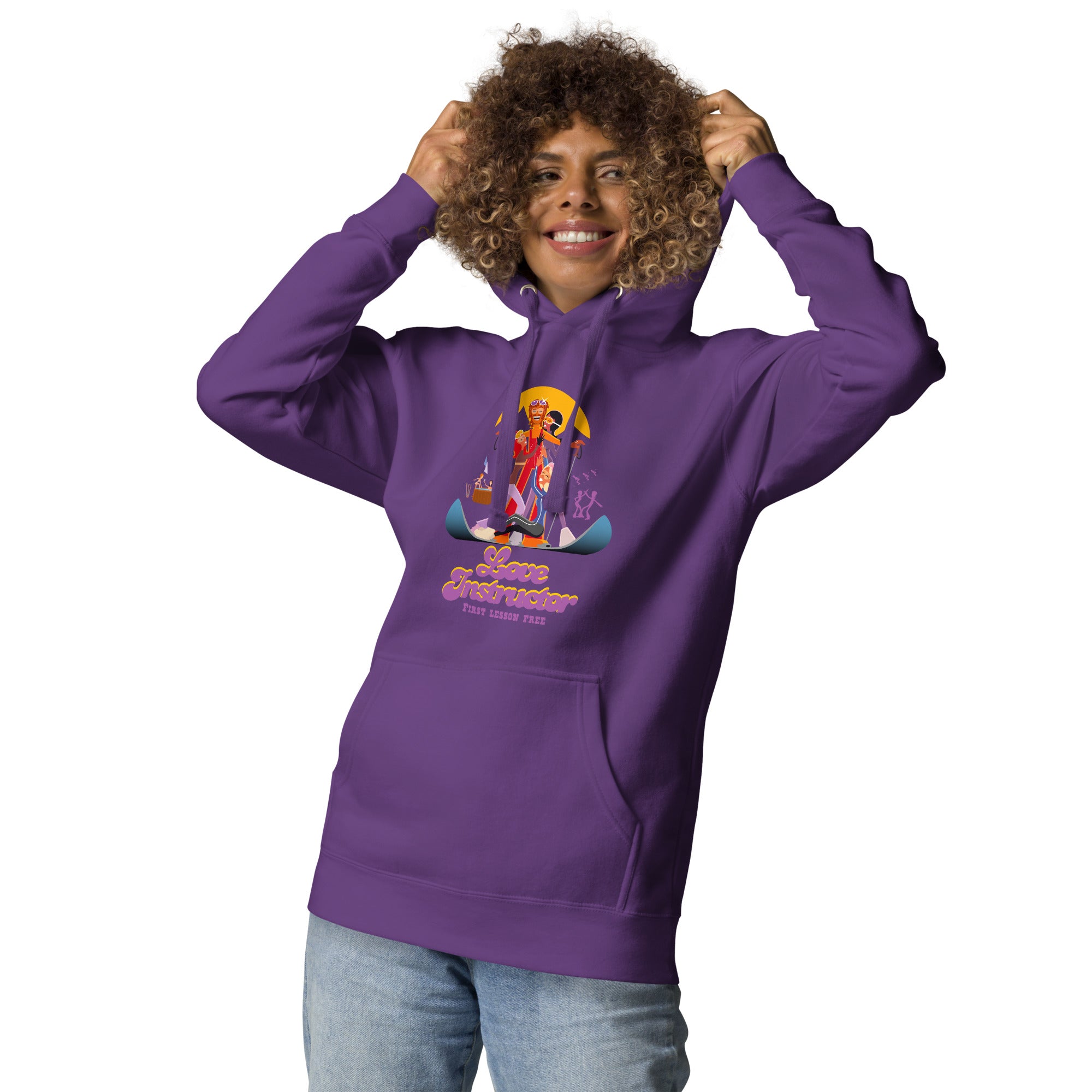 Sweat à capuche unisexe en coton Love Instructor First Lesson free