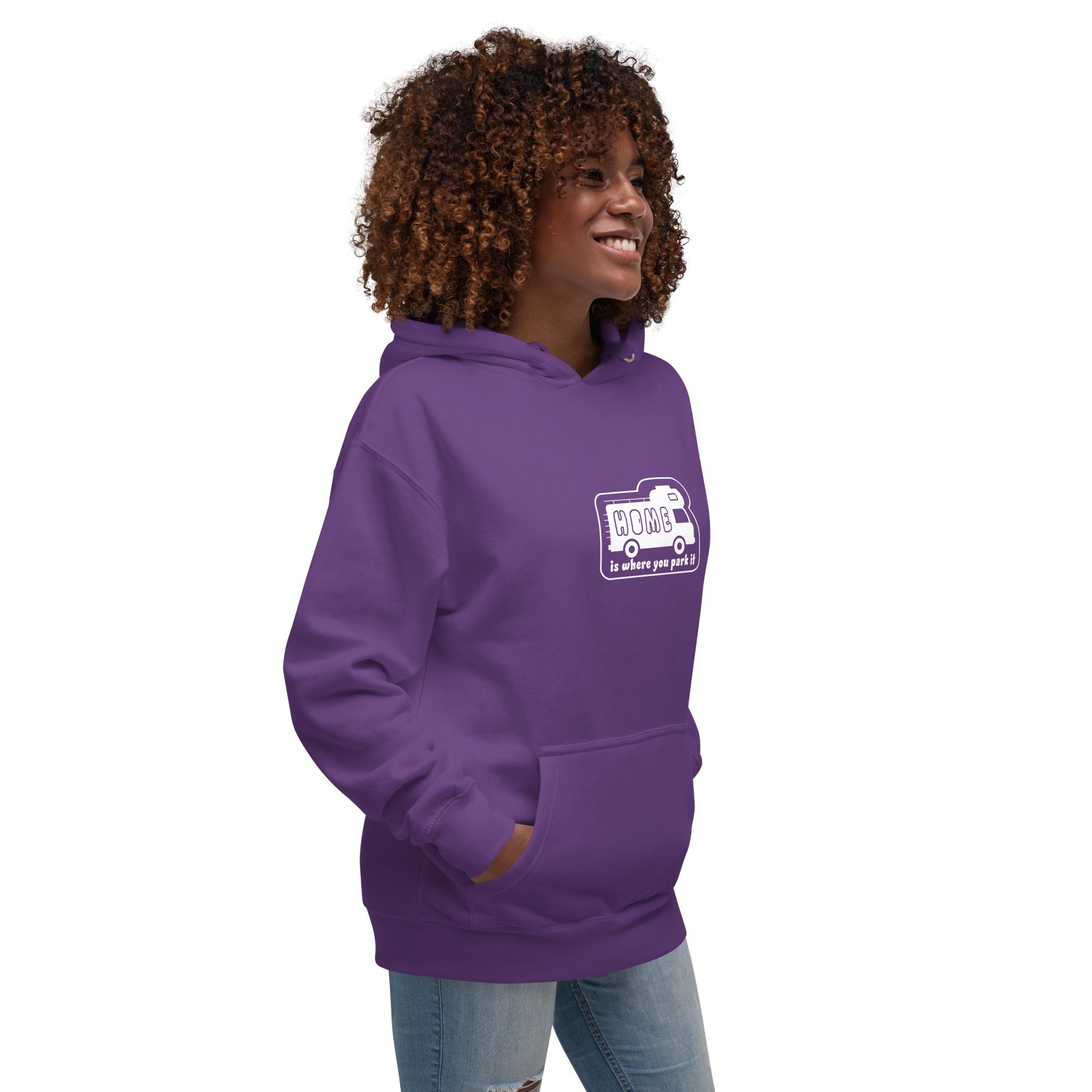 Unisex Cotton Hoodie White Camper Van Home is where you park it