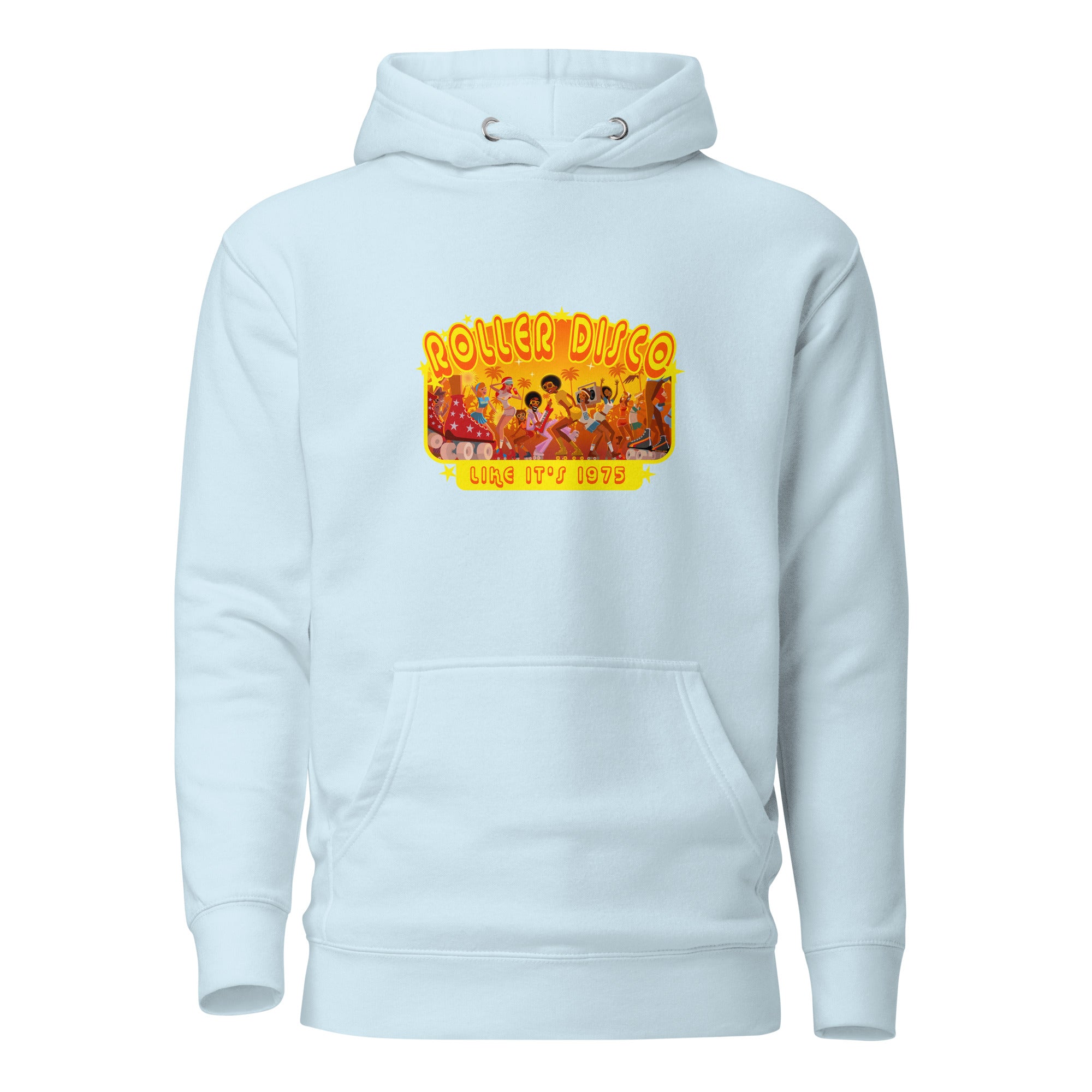 Sweat à capuche unisexe en coton Roller Disco 1975