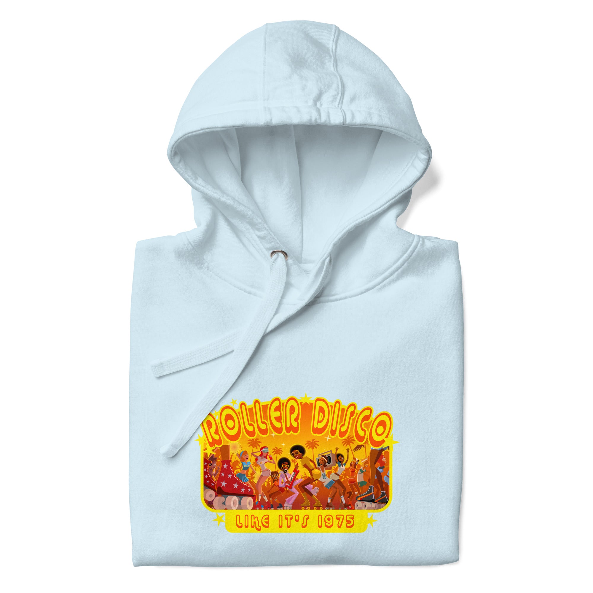 Sweat à capuche unisexe en coton Roller Disco 1975