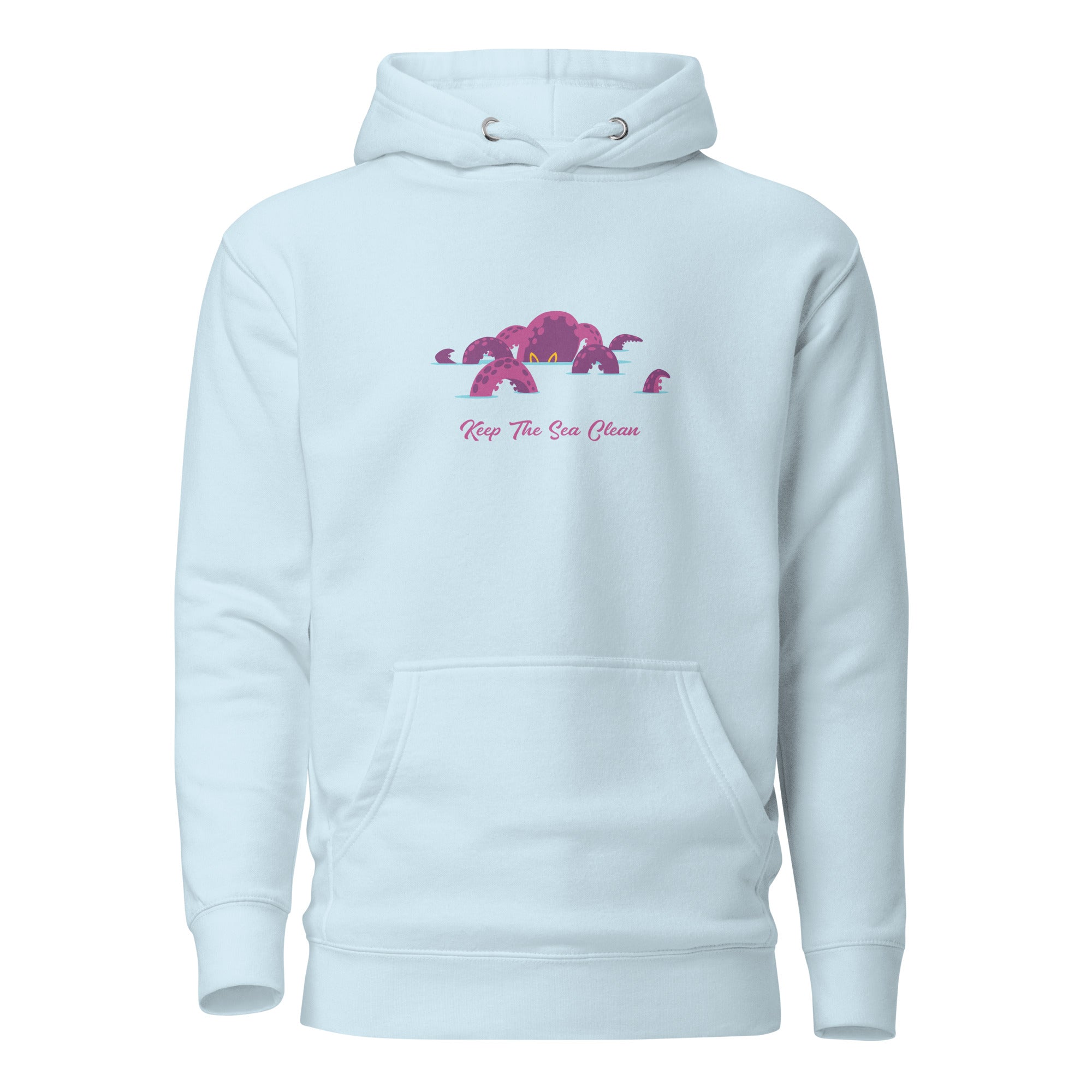 Unisex Cotton Hoodie Octopus Purple