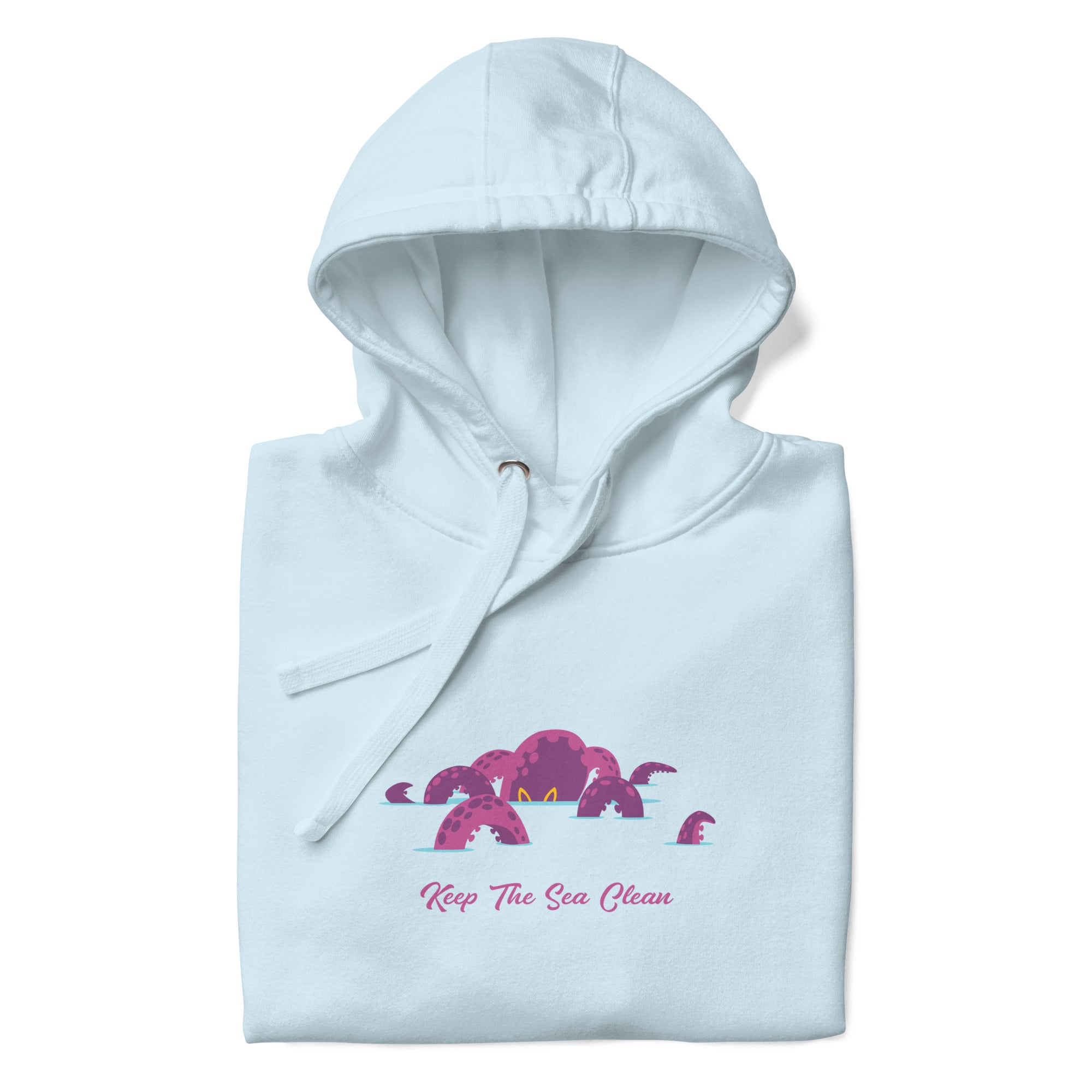 Unisex Cotton Hoodie Octopus Purple
